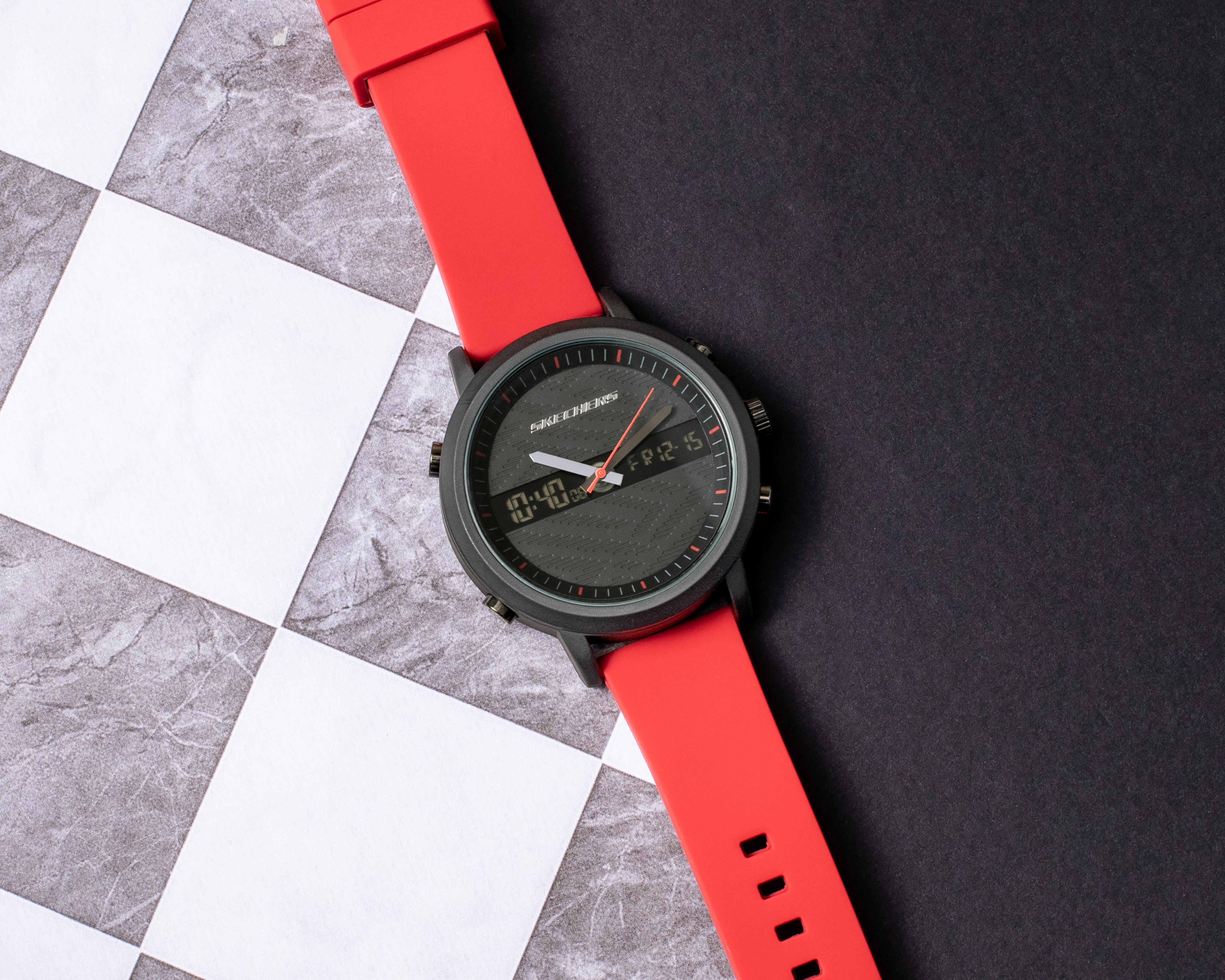 Foto 6 pulgar | Reloj Skechers SR5073 Rojo