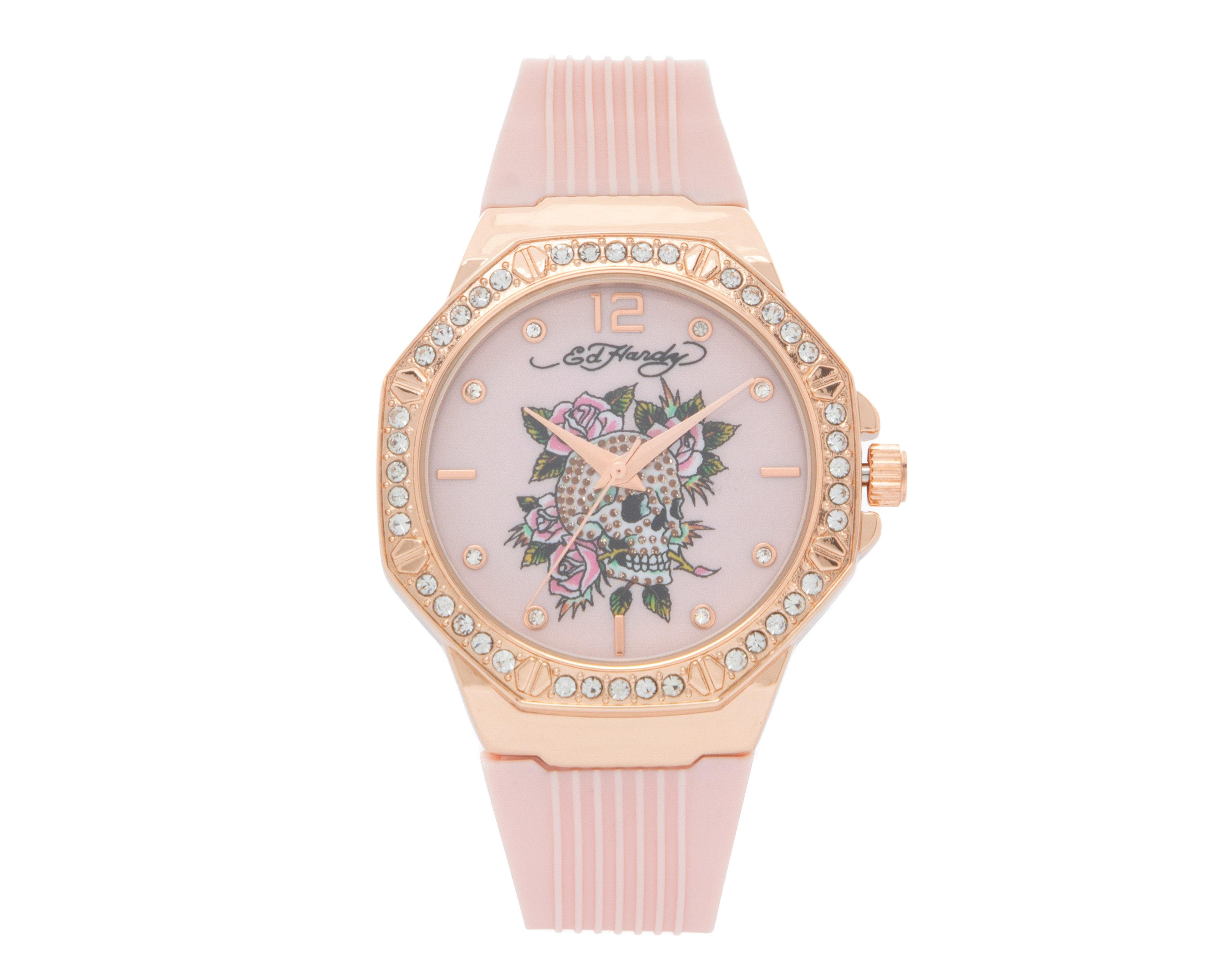 Foto 2 pulgar | Reloj Ed Hardy 14970R-42-E12 Rosa
