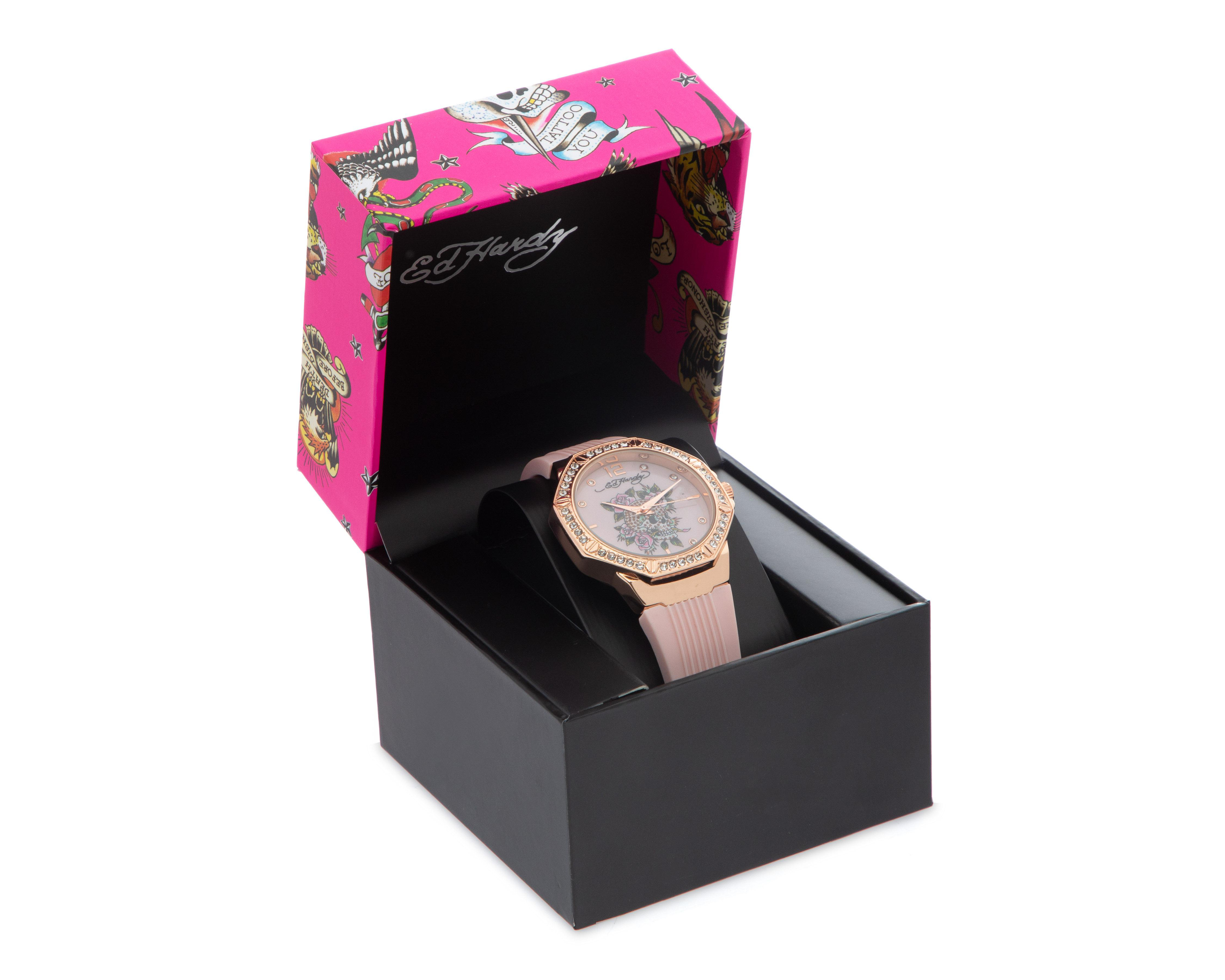 Foto 5 pulgar | Reloj Ed Hardy 14970R-42-E12 Rosa