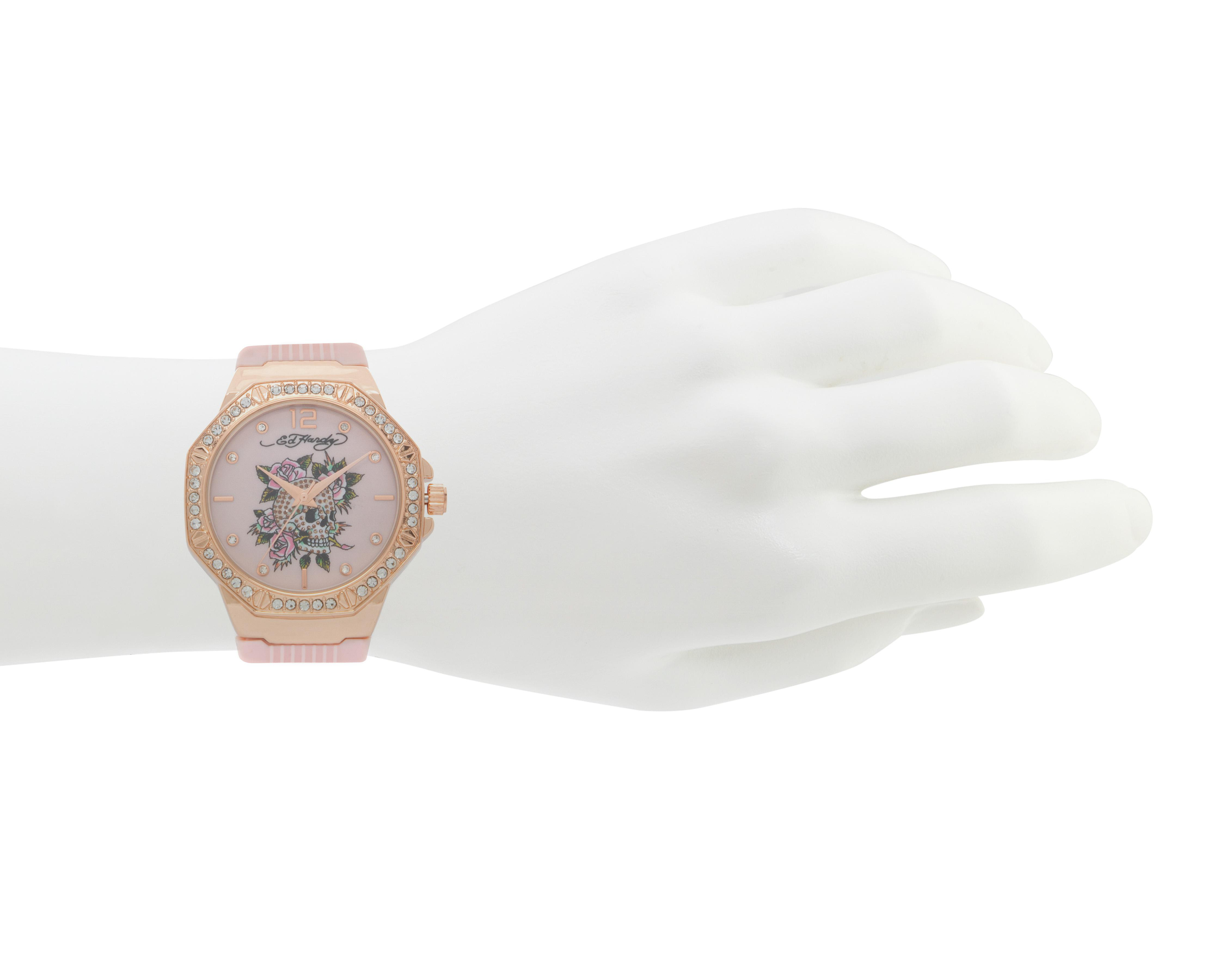 Foto 6 pulgar | Reloj Ed Hardy 14970R-42-E12 Rosa