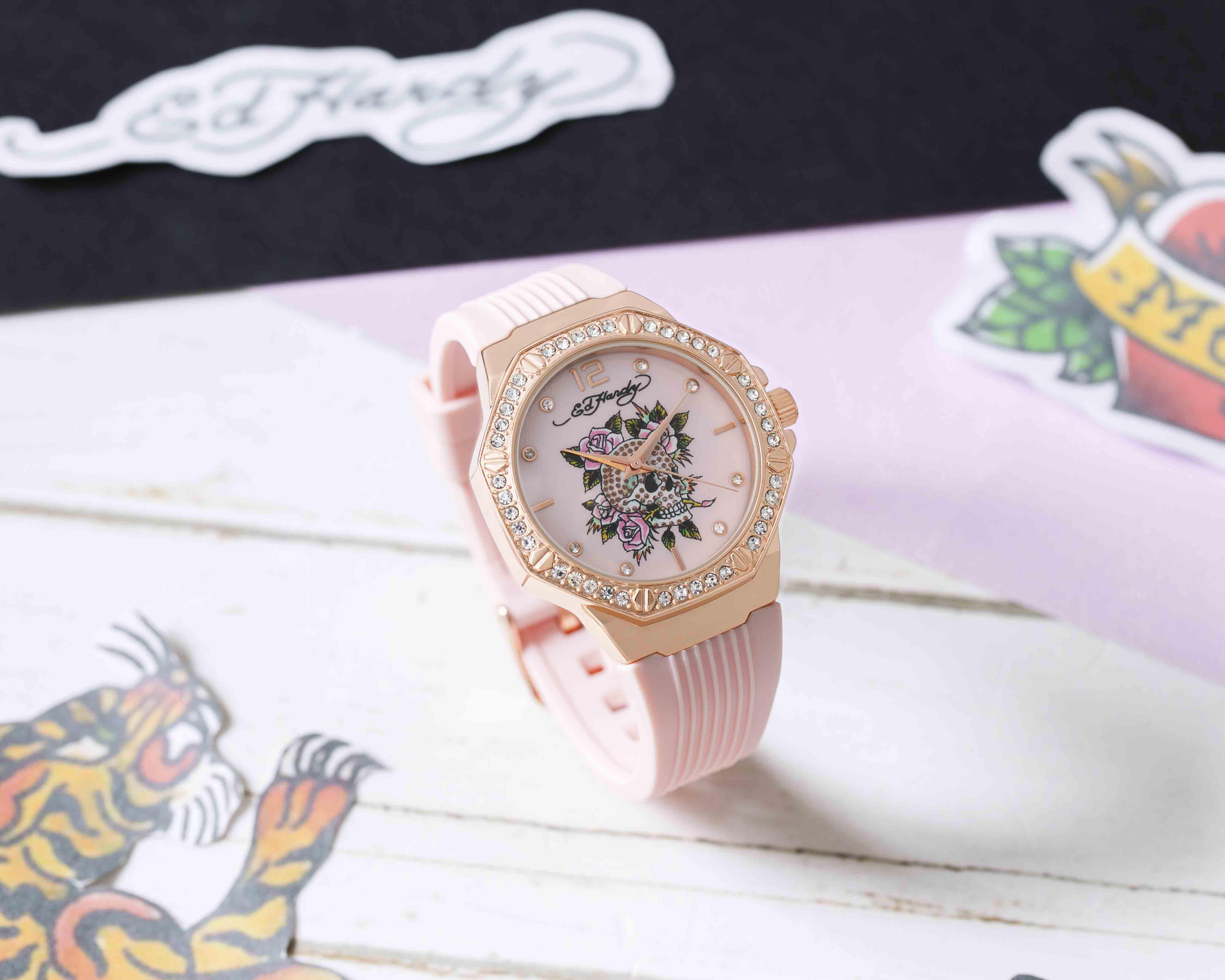 Foto 7 pulgar | Reloj Ed Hardy 14970R-42-E12 Rosa