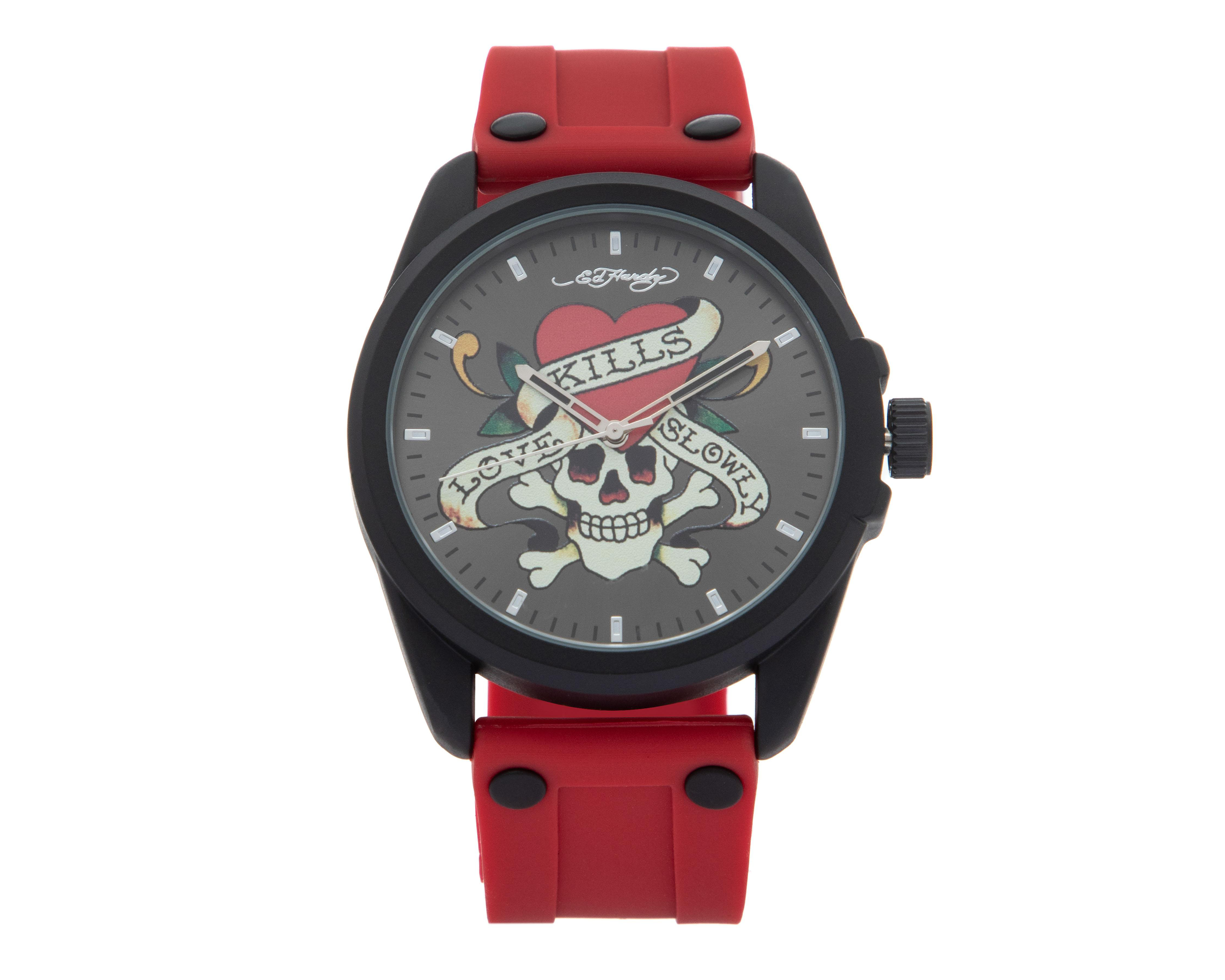 Foto 1 | Reloj Ed Hardy 50459B-42-F15 Rojo