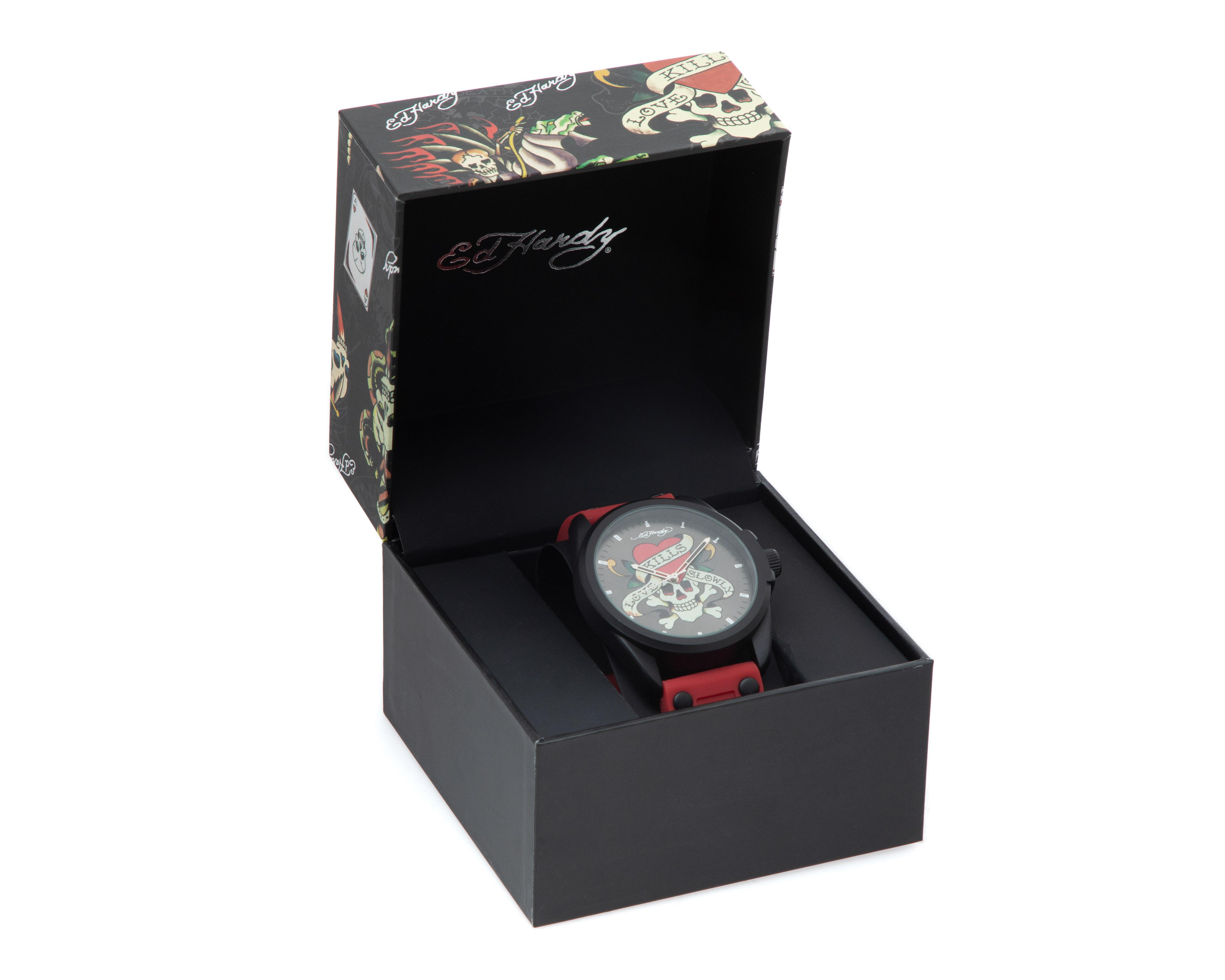 Foto 5 pulgar | Reloj Ed Hardy 50459B-42-F15 Rojo