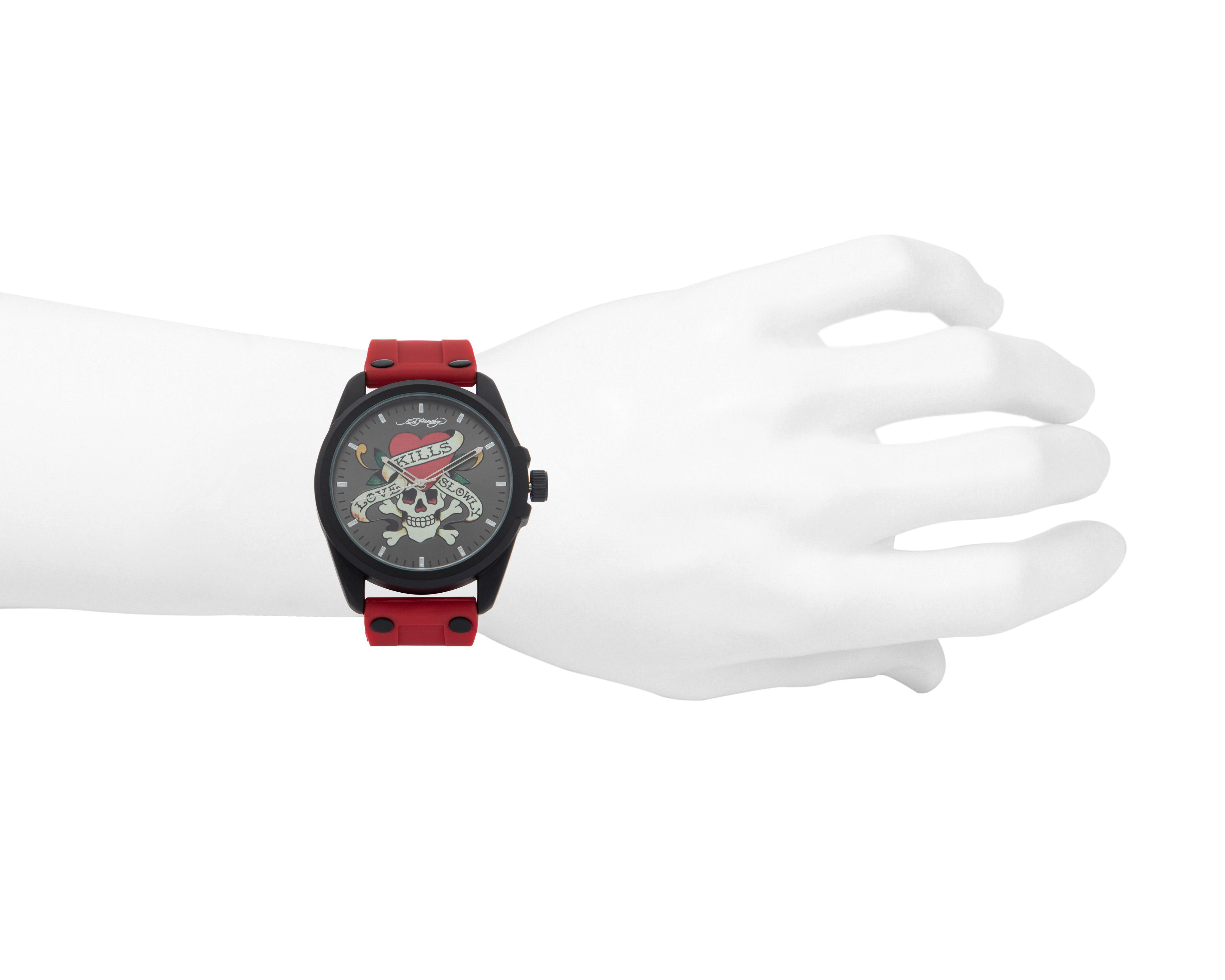Foto 6 pulgar | Reloj Ed Hardy 50459B-42-F15 Rojo