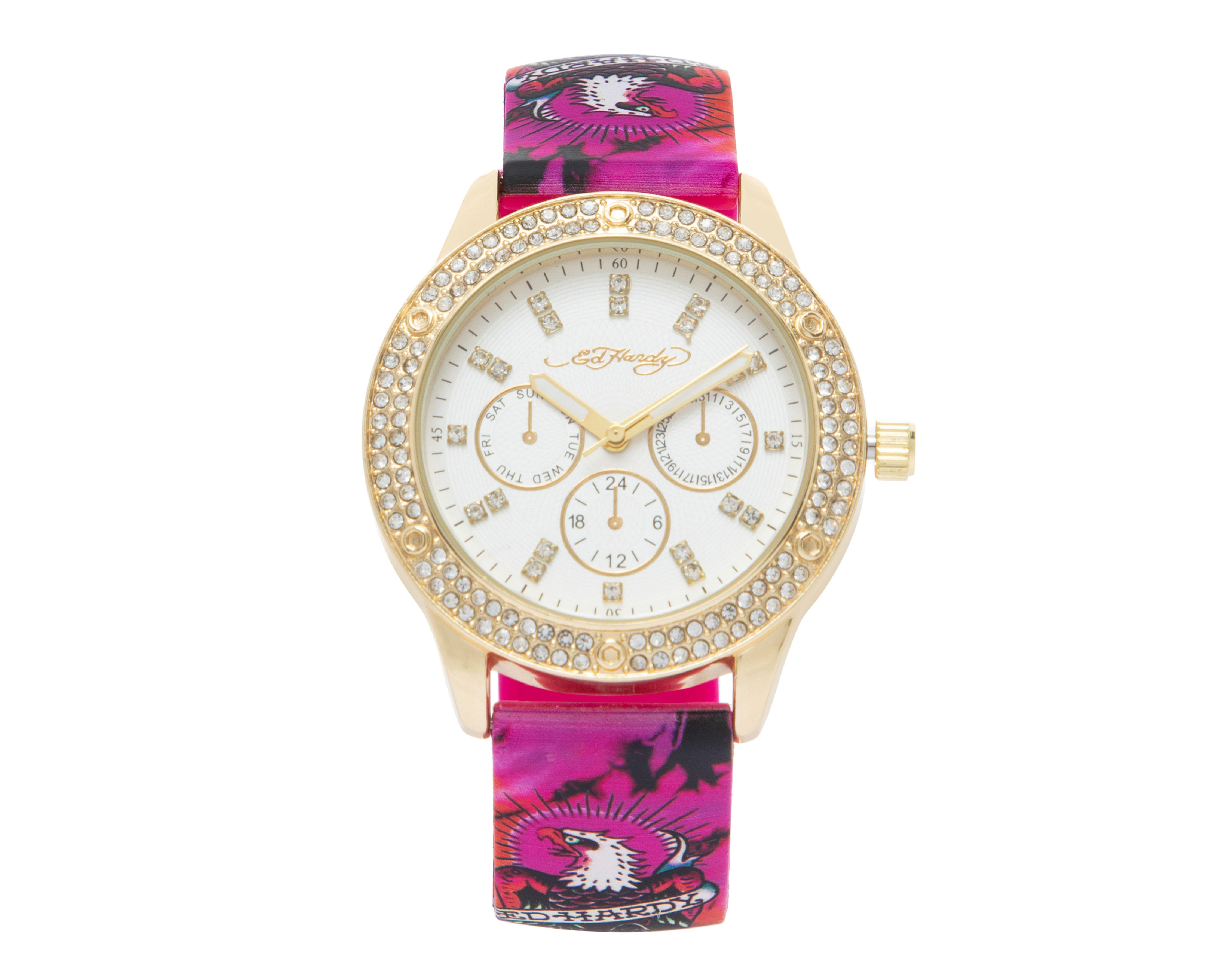 Foto 2 pulgar | Reloj Ed Hardy 14983G-42-B01 Rosa
