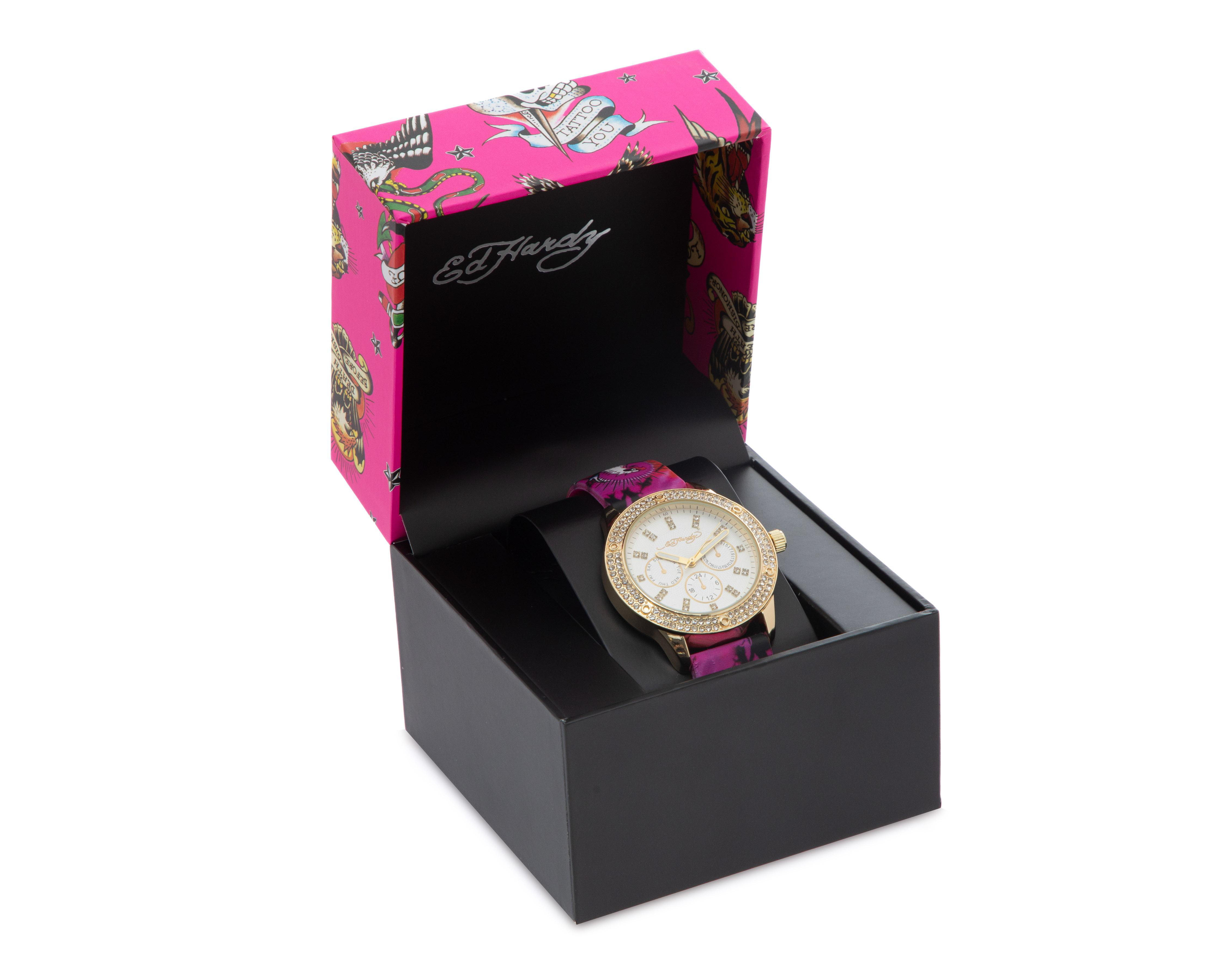 Foto 5 pulgar | Reloj Ed Hardy 14983G-42-B01 Rosa