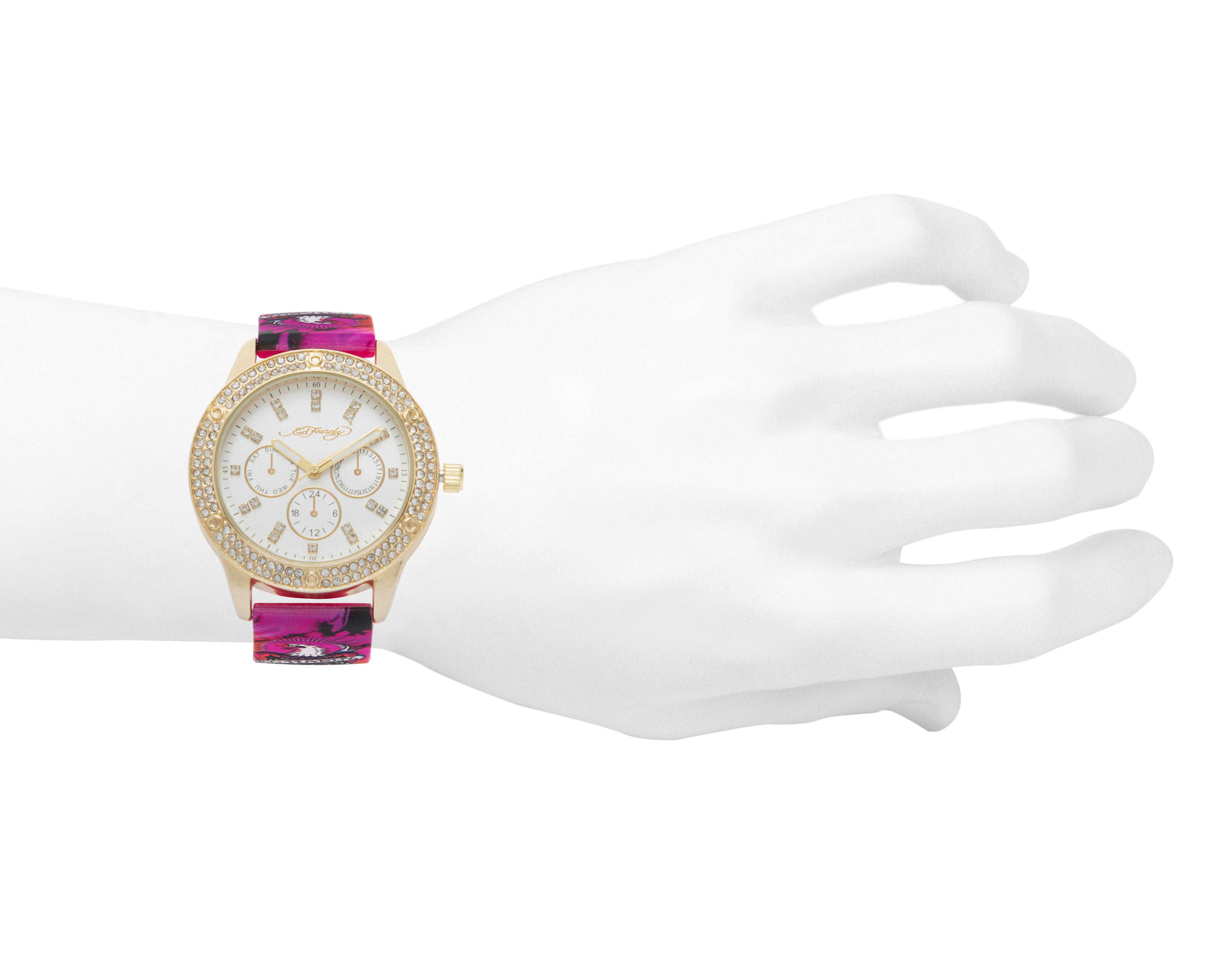 Foto 6 pulgar | Reloj Ed Hardy 14983G-42-B01 Rosa