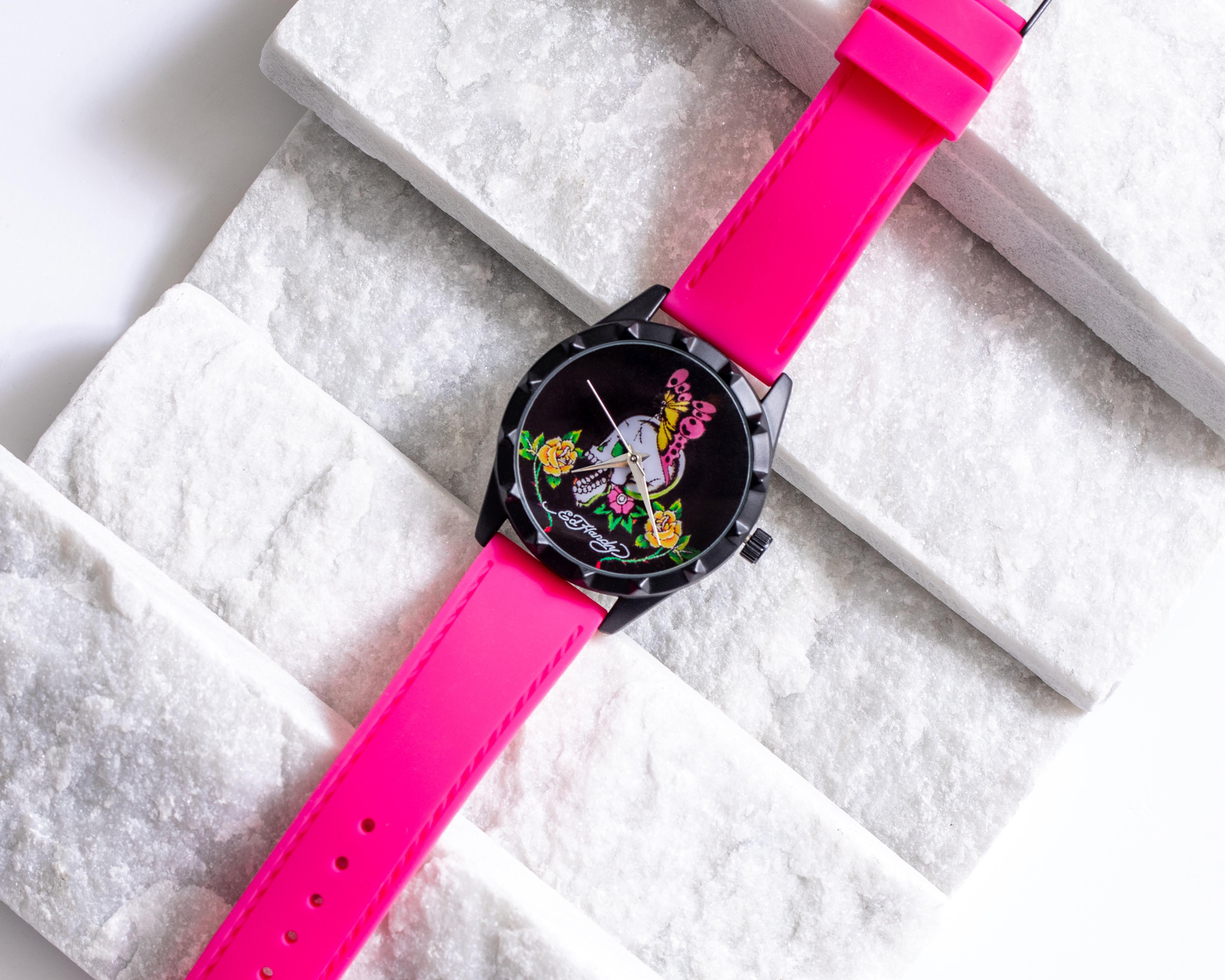 Foto 7 pulgar | Reloj Ed Hardy 15005B-42-G11 Rosa