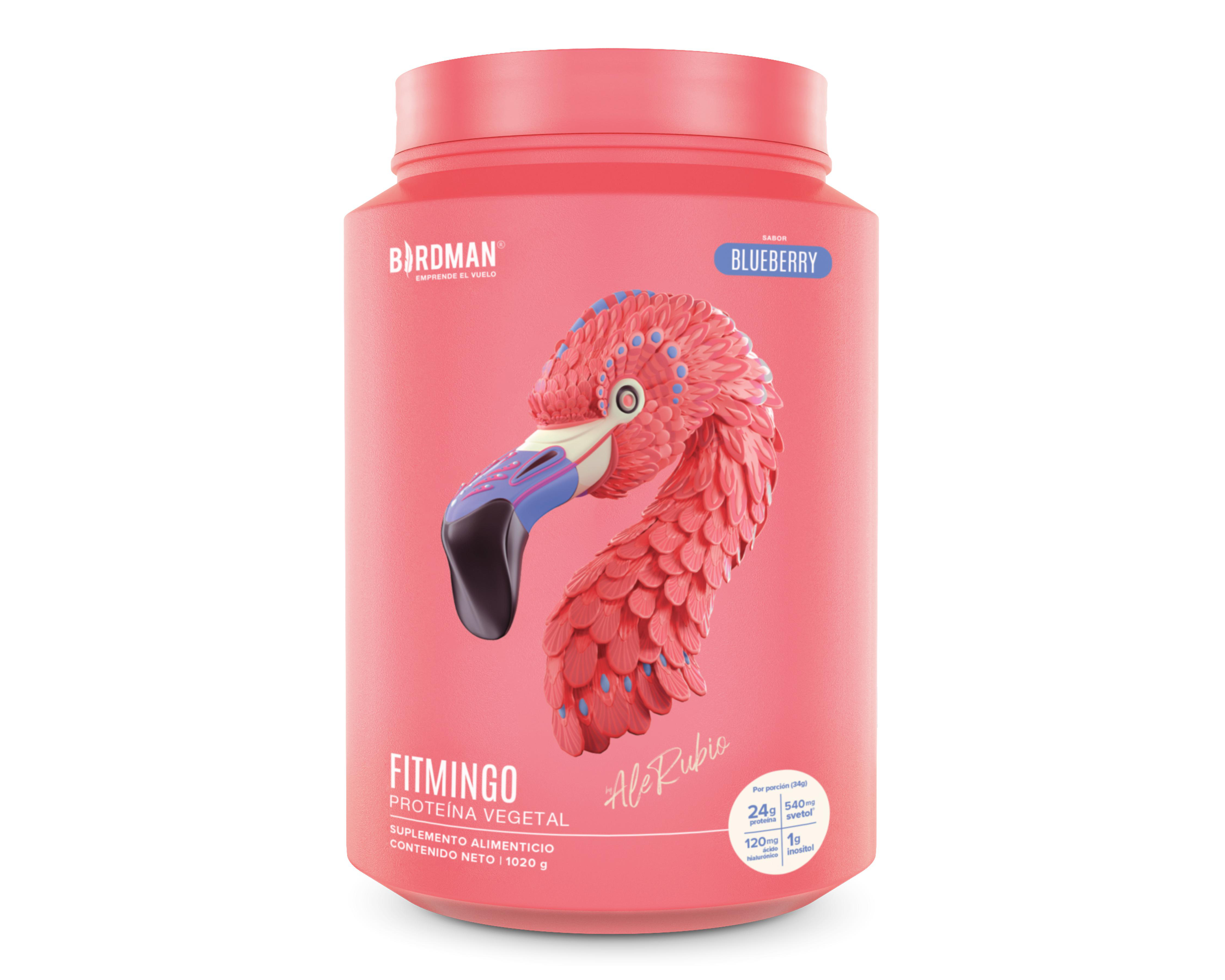 Foto 2 pulgar | Proteína Vegetal Birdman Fitmingo Sabor Blueberry 1.02 kg