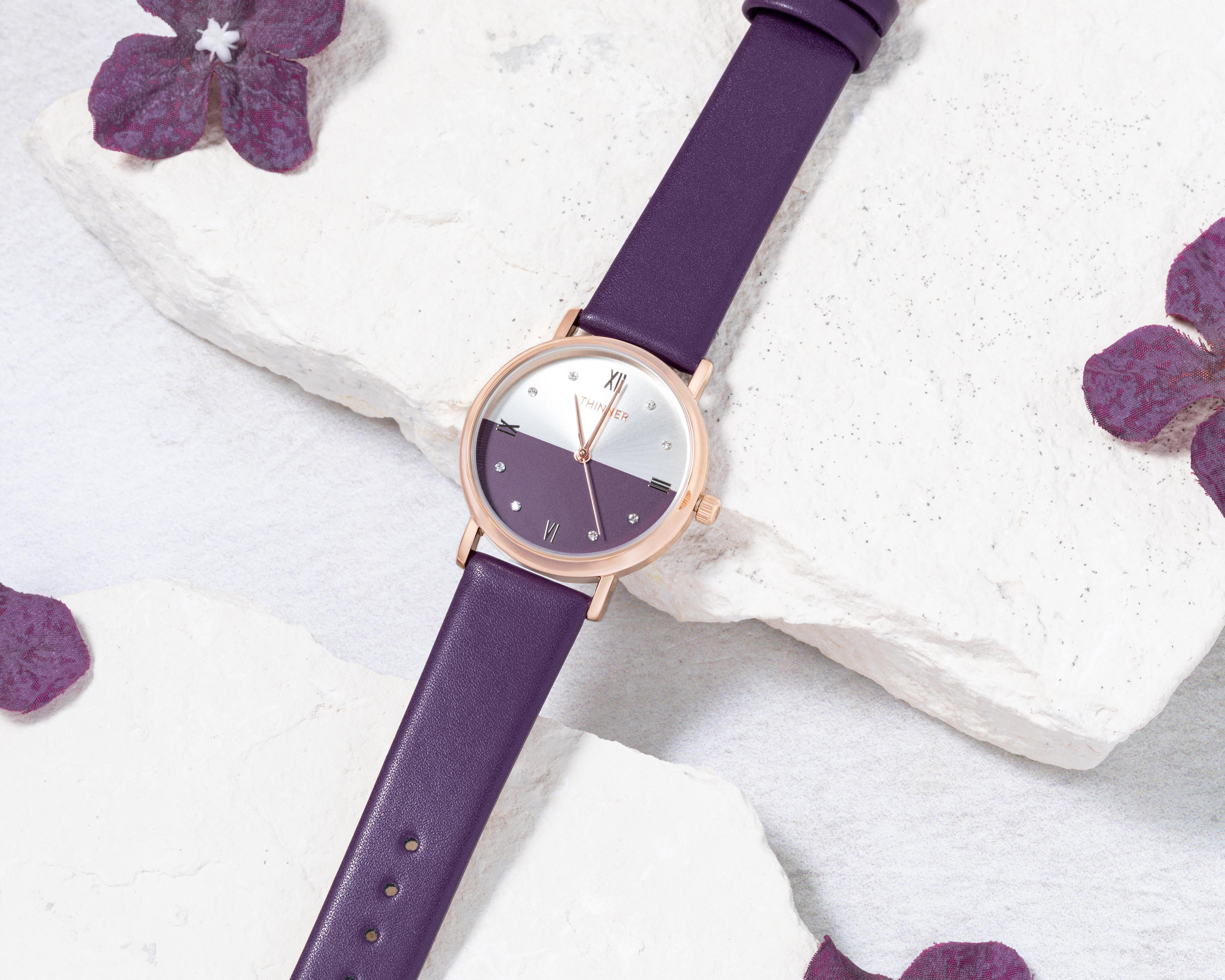 Foto 6 pulgar | Reloj Thinner UT-A8113 Morado