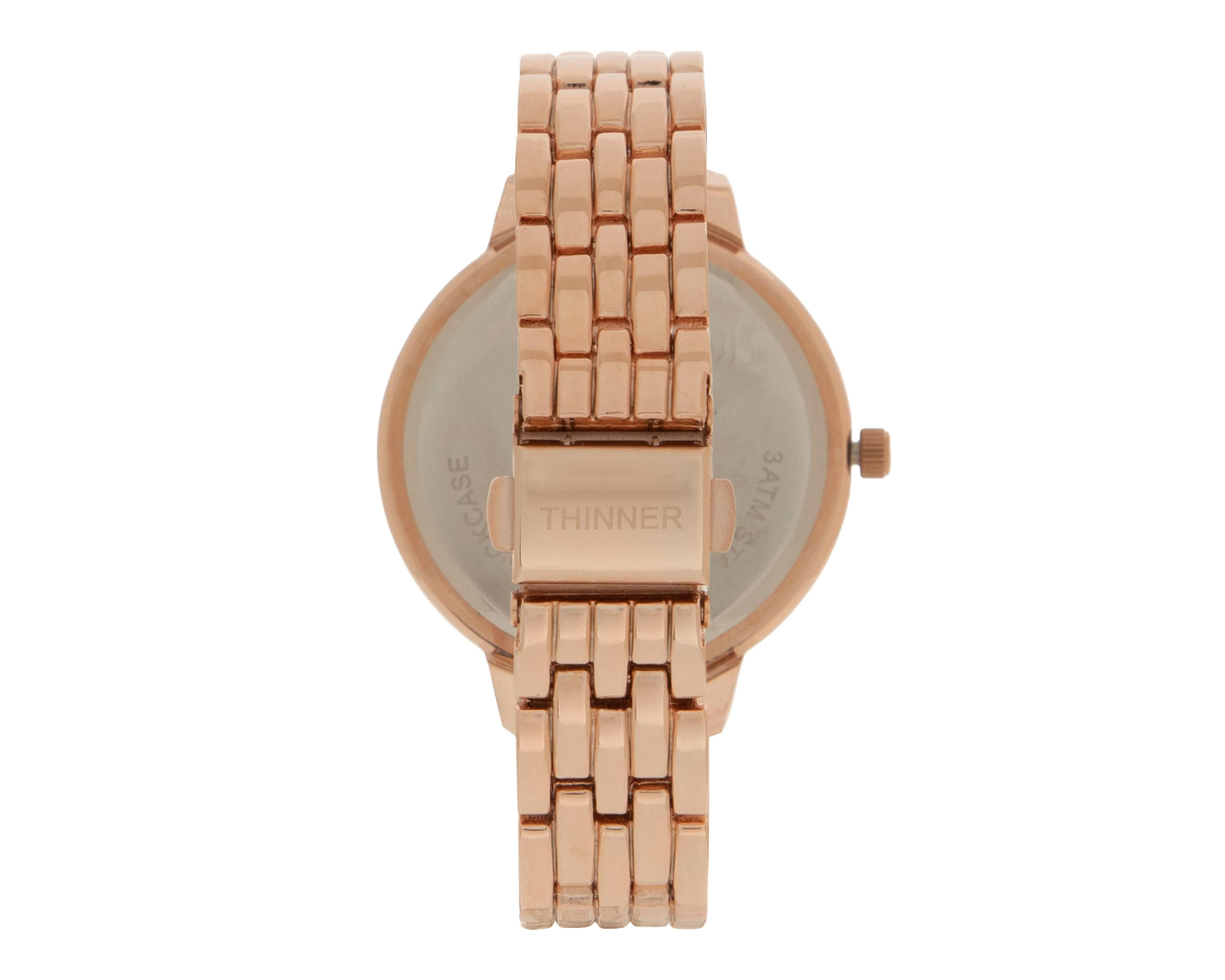 Foto 4 pulgar | Reloj para Mujer Thinner Rose Gold COP-021-0823