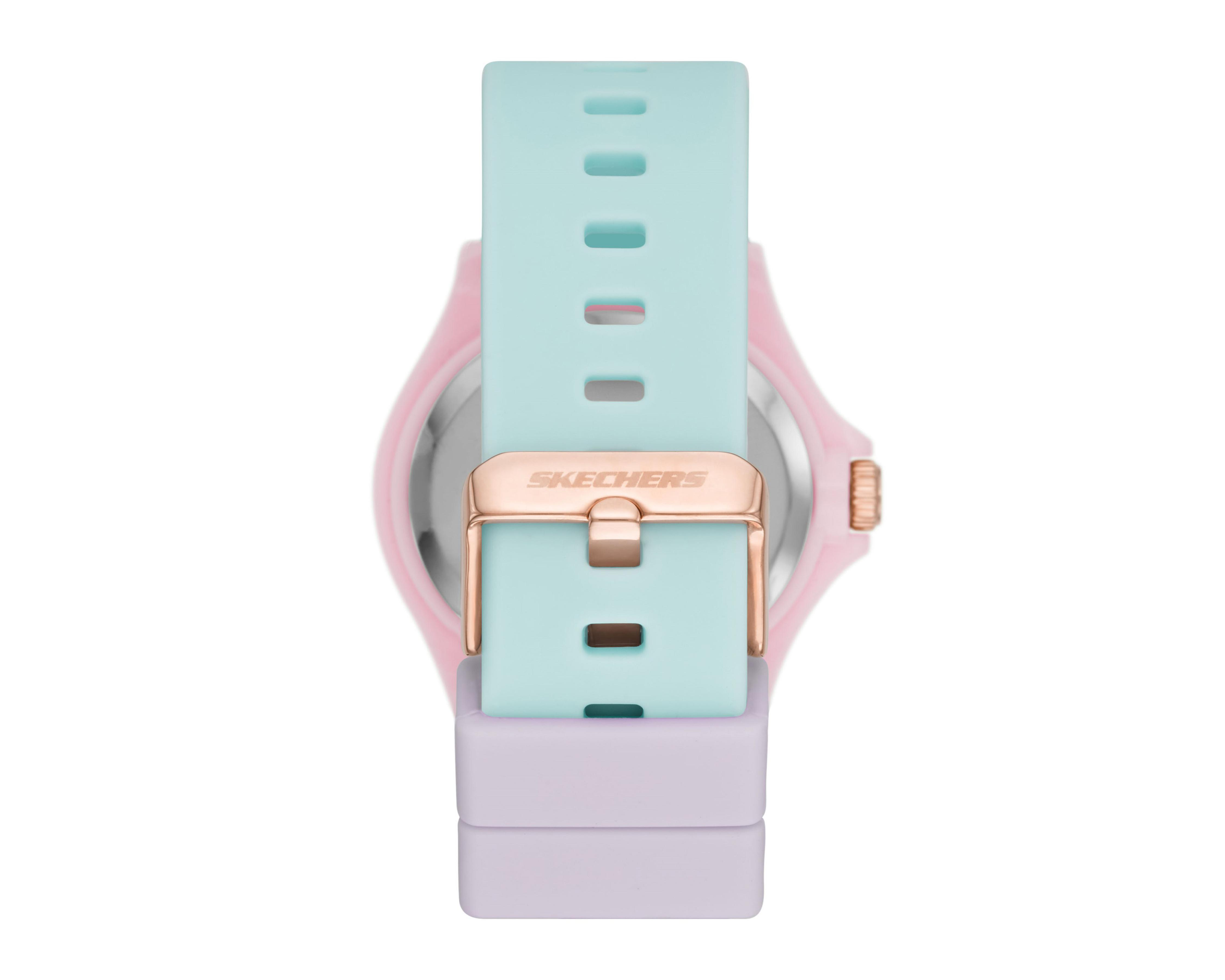 Foto 4 pulgar | Reloj Skechers SR6215 Lila y Menta