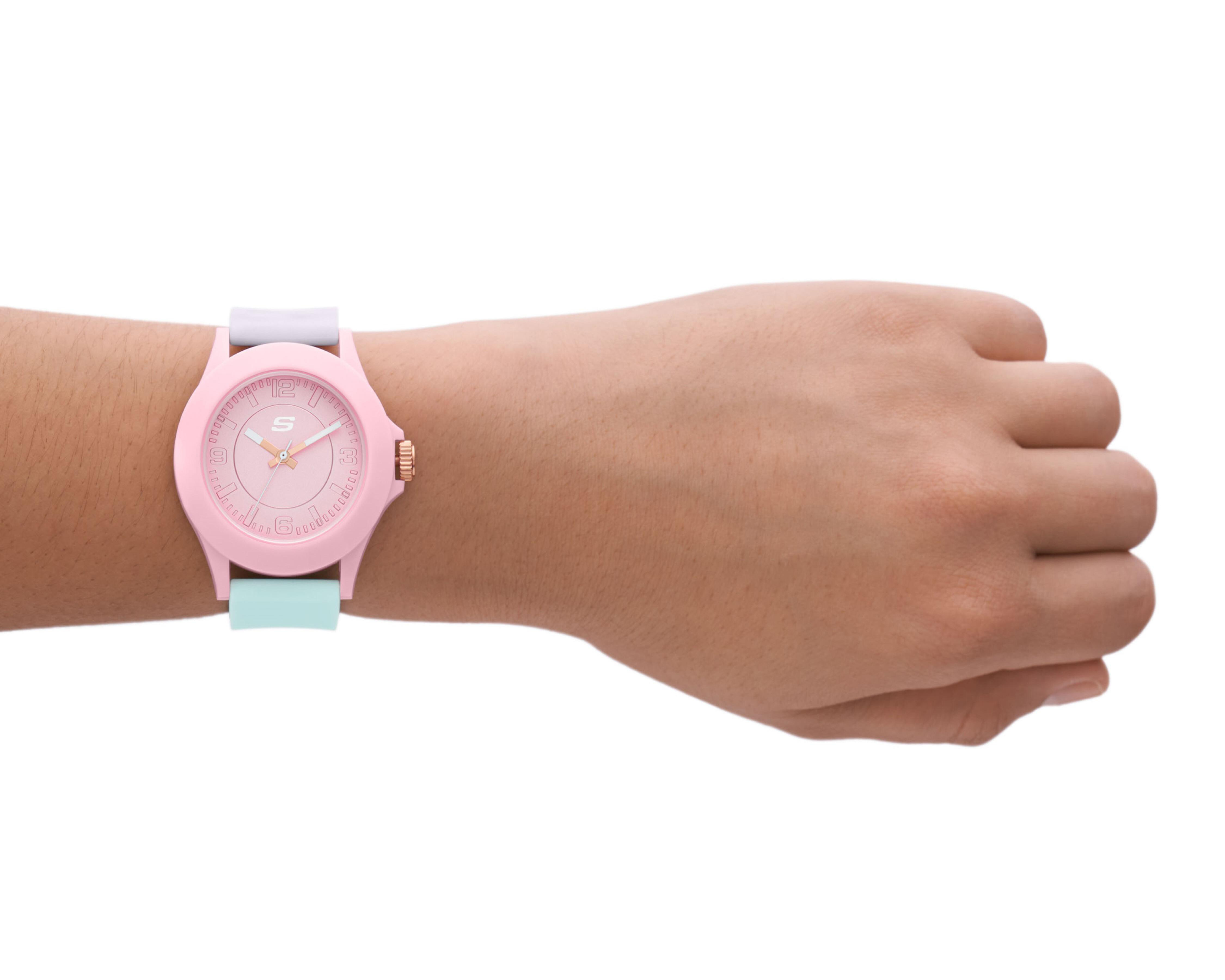 Foto 6 pulgar | Reloj Skechers SR6215 Lila y Menta