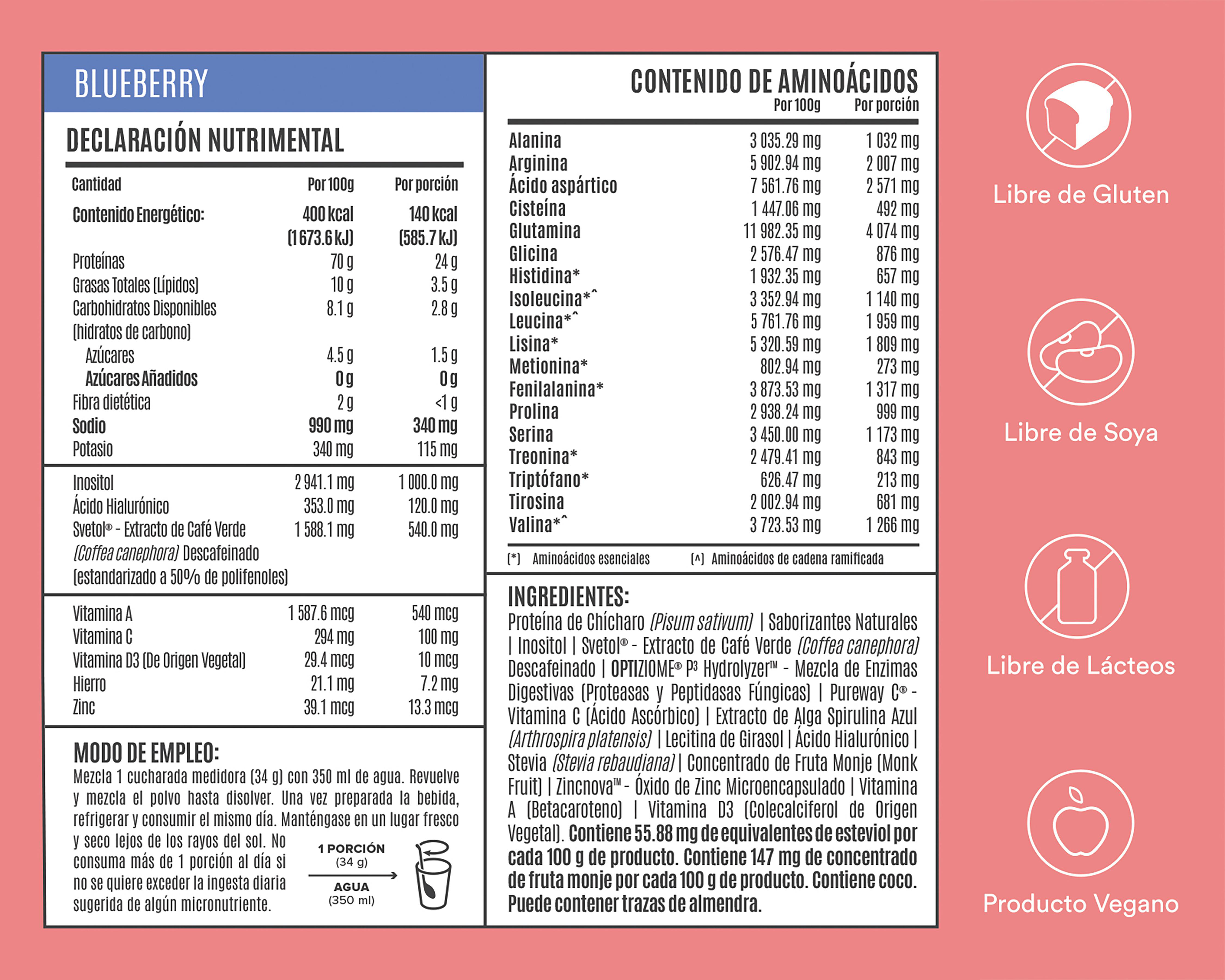 Foto 4 pulgar | Proteína Vegetal Birdman Fitmingo Sabor Blueberry 510 g
