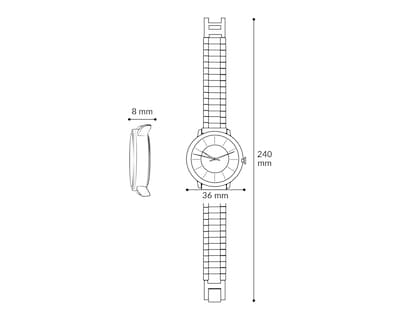 Foto 7 | Reloj para Mujer Thinner LW5646A Plateado