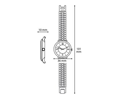 Foto 7 | Reloj para Mujer Bebe P4119 Plateado
