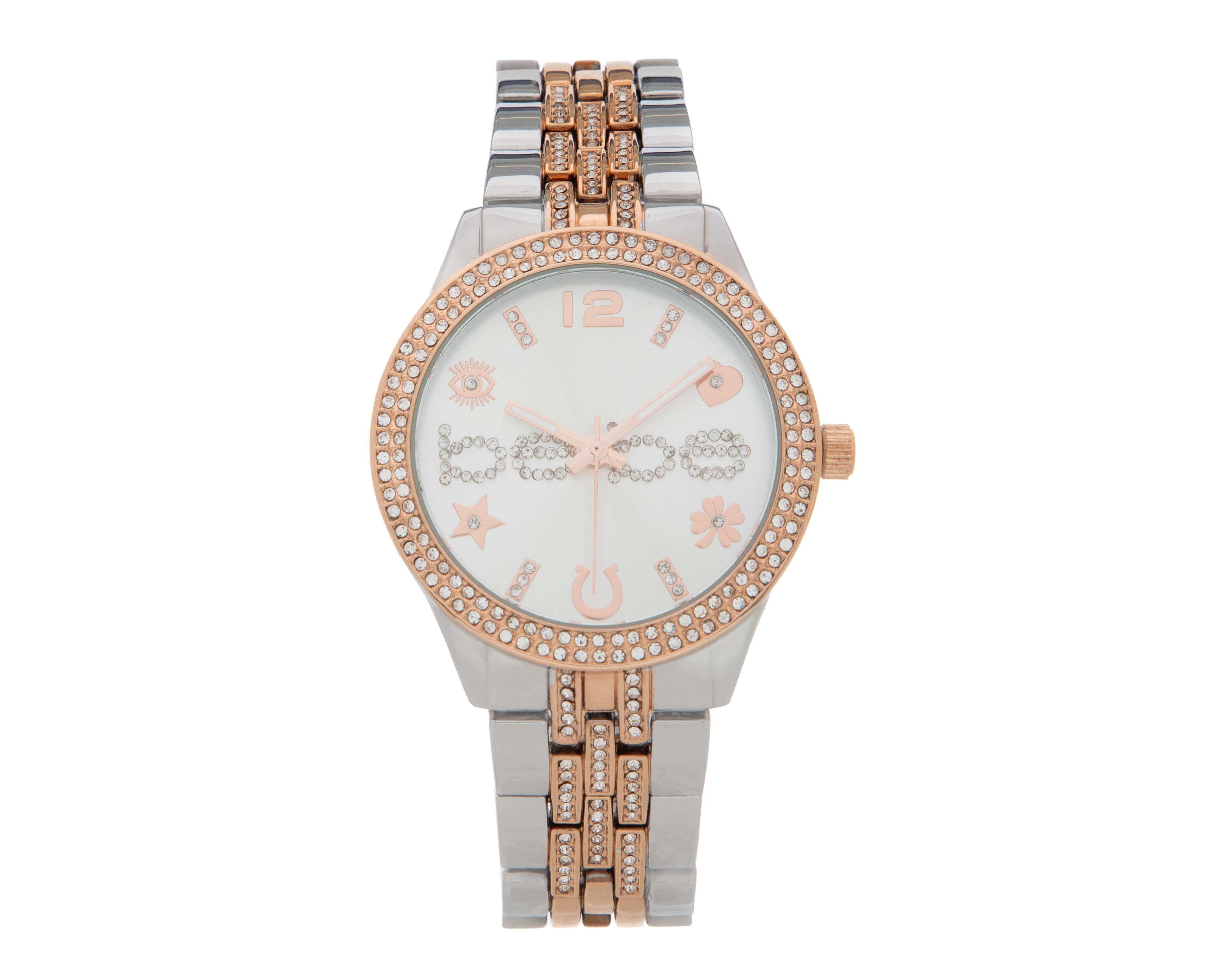 Reloj Bebe 21122731 Plateado Oro Rosa Coppel