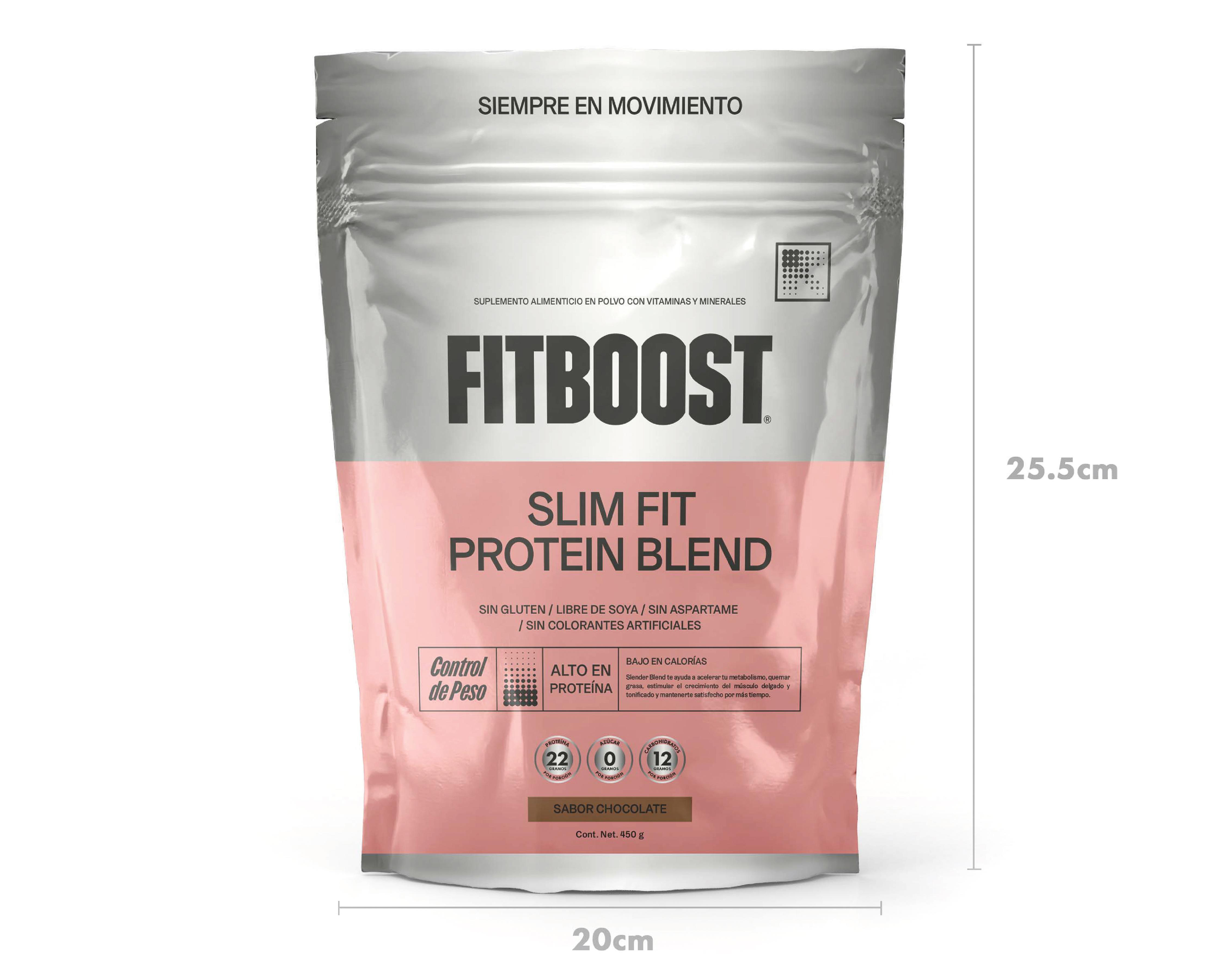 Foto 3 pulgar | Proteína Fitboost Slim Fit Sabor Chocolate sin Gluten 450 g