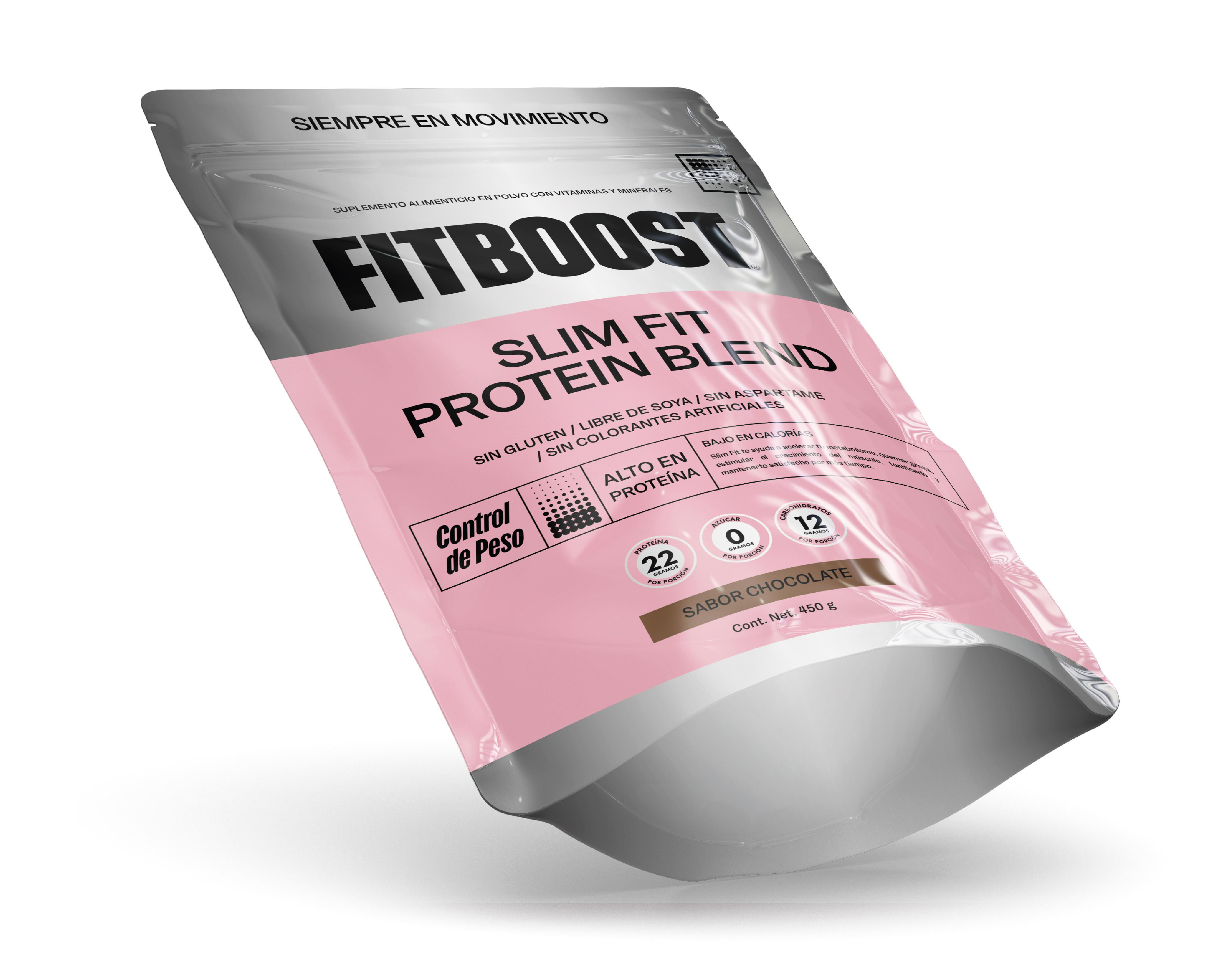 Foto 5 pulgar | Proteína Fitboost Slim Fit Sabor Chocolate sin Gluten 450 g