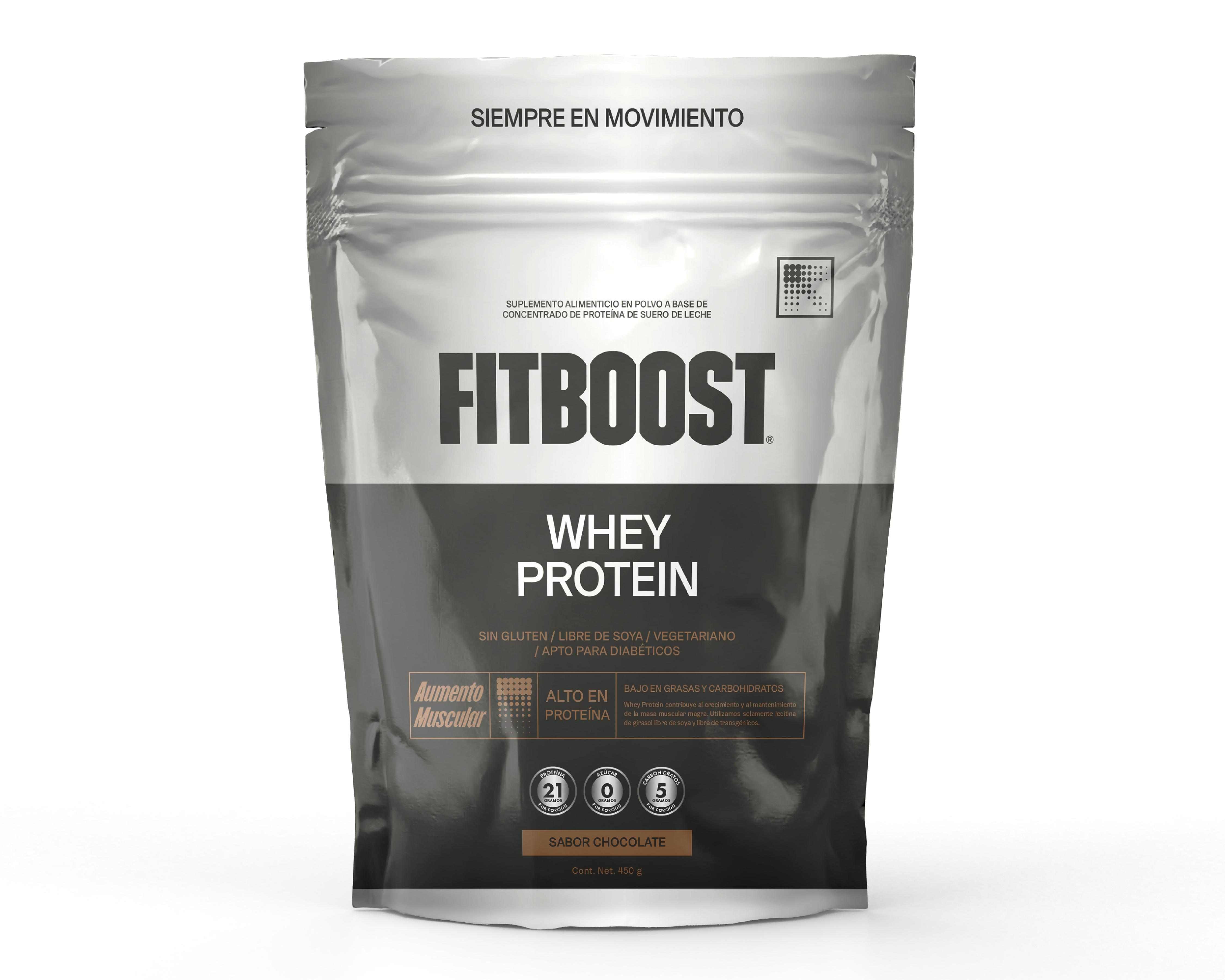 Foto 2 pulgar | Proteína Fitboost Slim Fit Sabor Chocolate sin Gluten 450 g