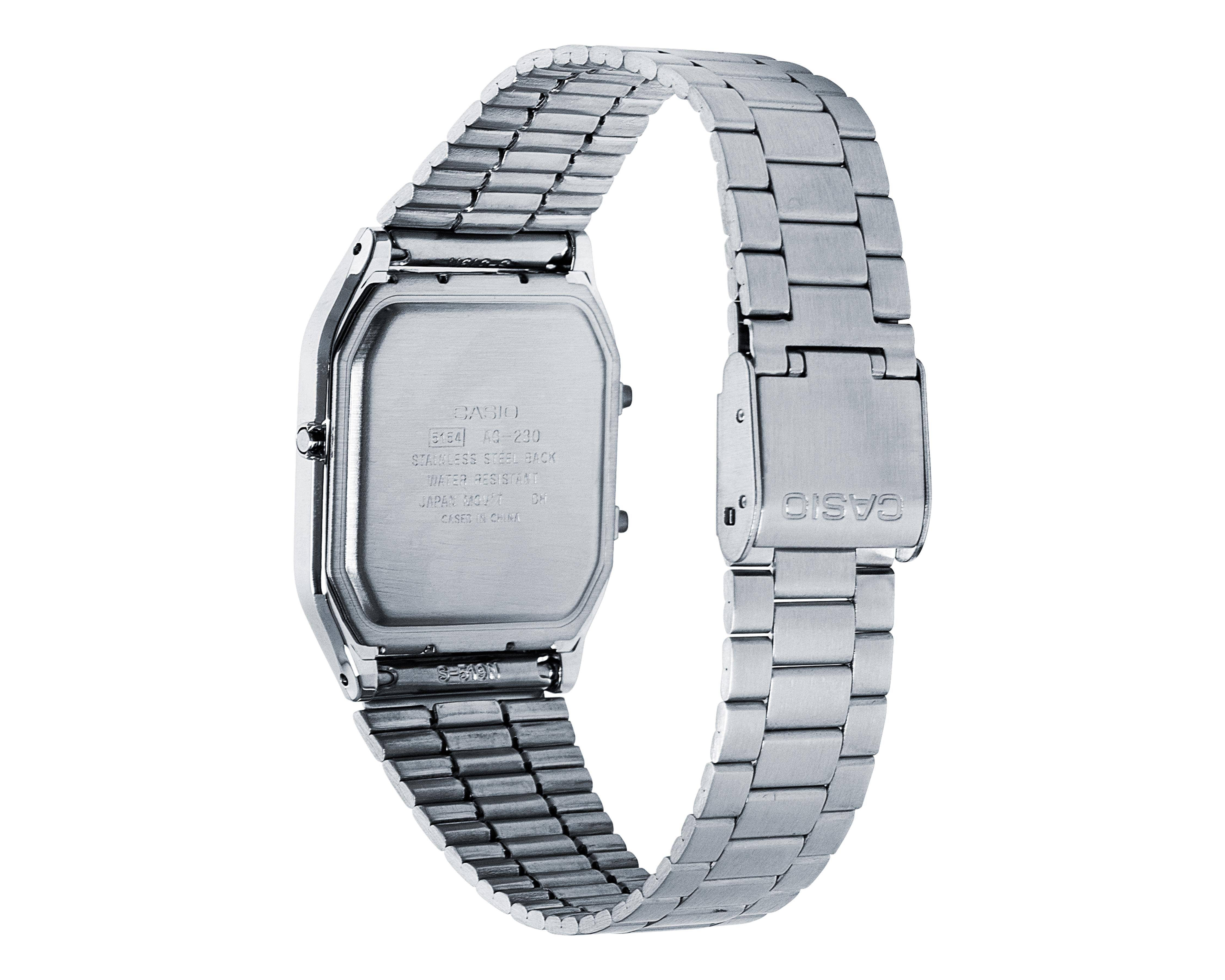 Foto 4 pulgar | Reloj Casio AQ-230A-2A2VT Plata