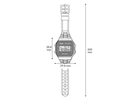 Foto 5 | Reloj para Hombre Casio AQ-230A-7AVT Plateado