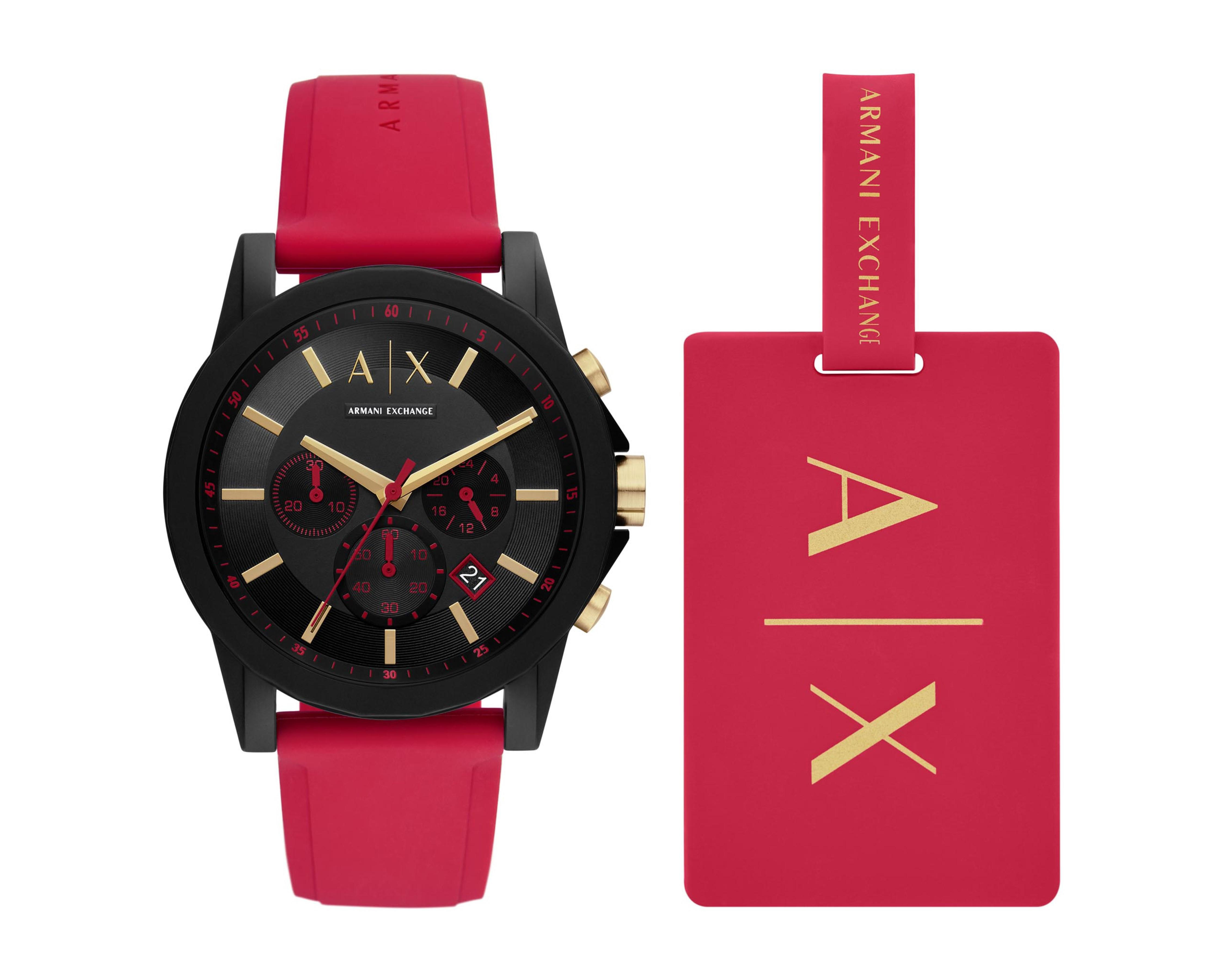 Foto 2 pulgar | Reloj Armani Exchange AX7152 Rojo con Accesorio