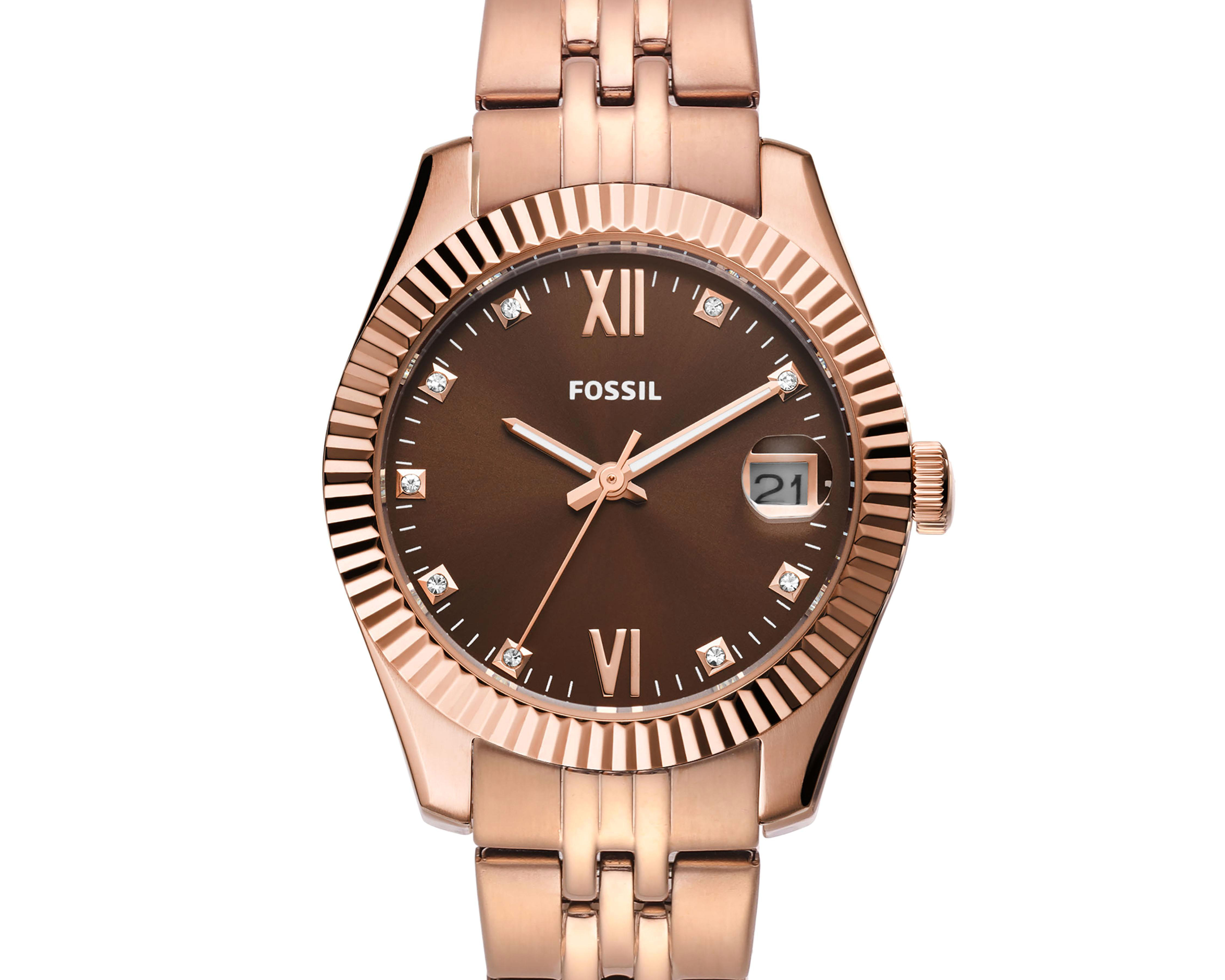 Foto 6 pulgar | Reloj Fossil ES5324 Oro Rosa