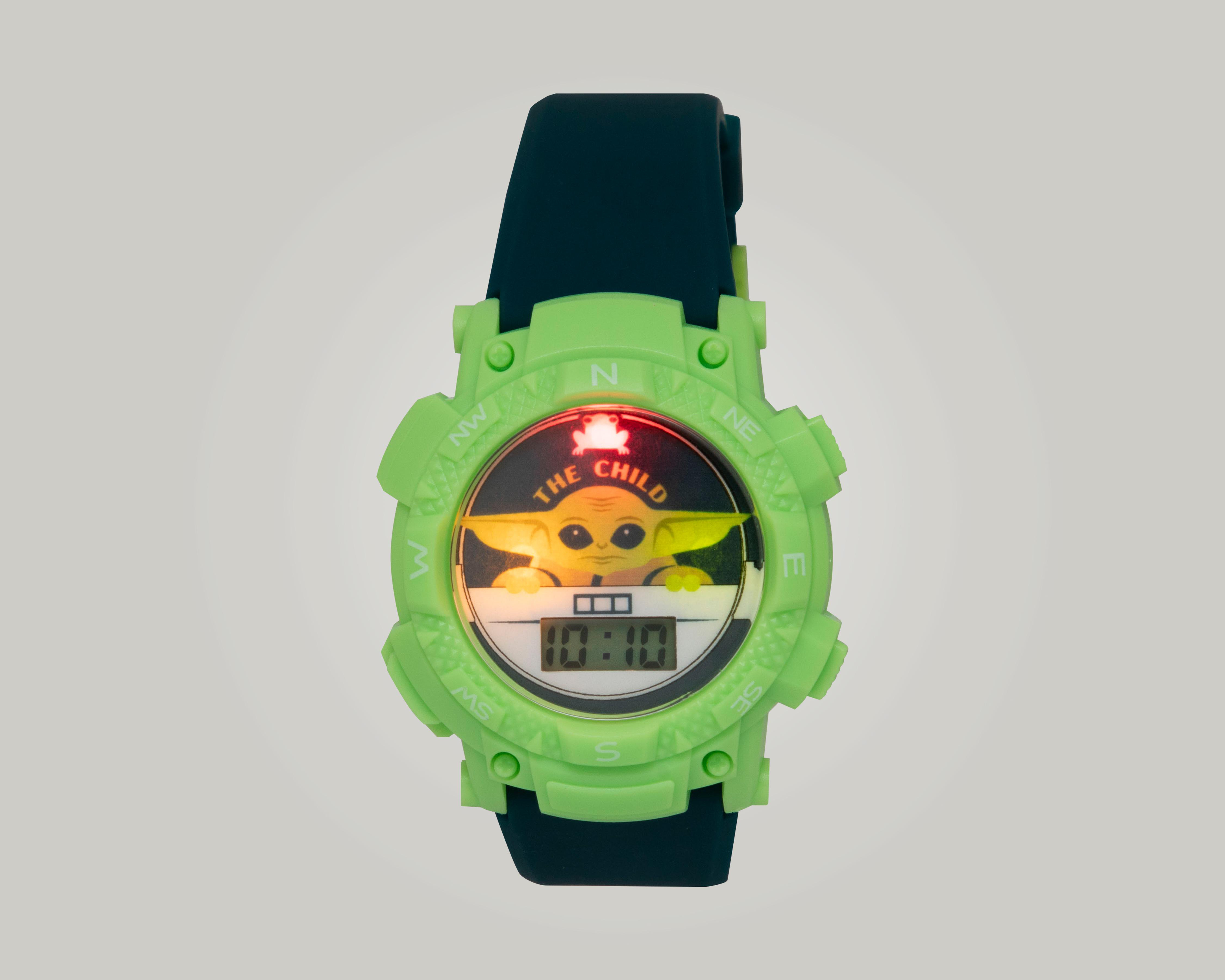 Foto 7 pulgar | Reloj Infantil Star Wars Baby Yoda Verde