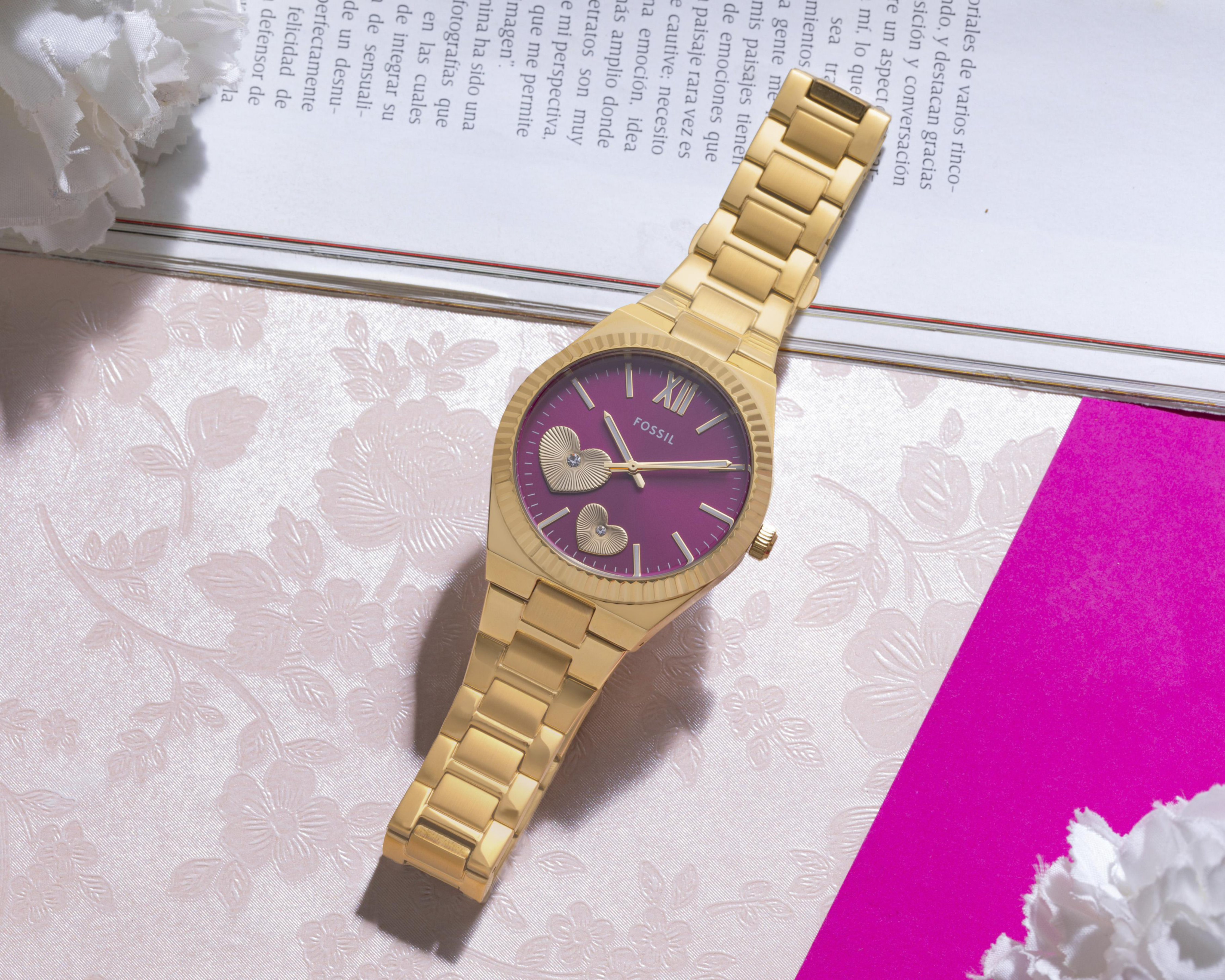 Foto 6 pulgar | Reloj Fossil Scarlette ES5325 Dorado
