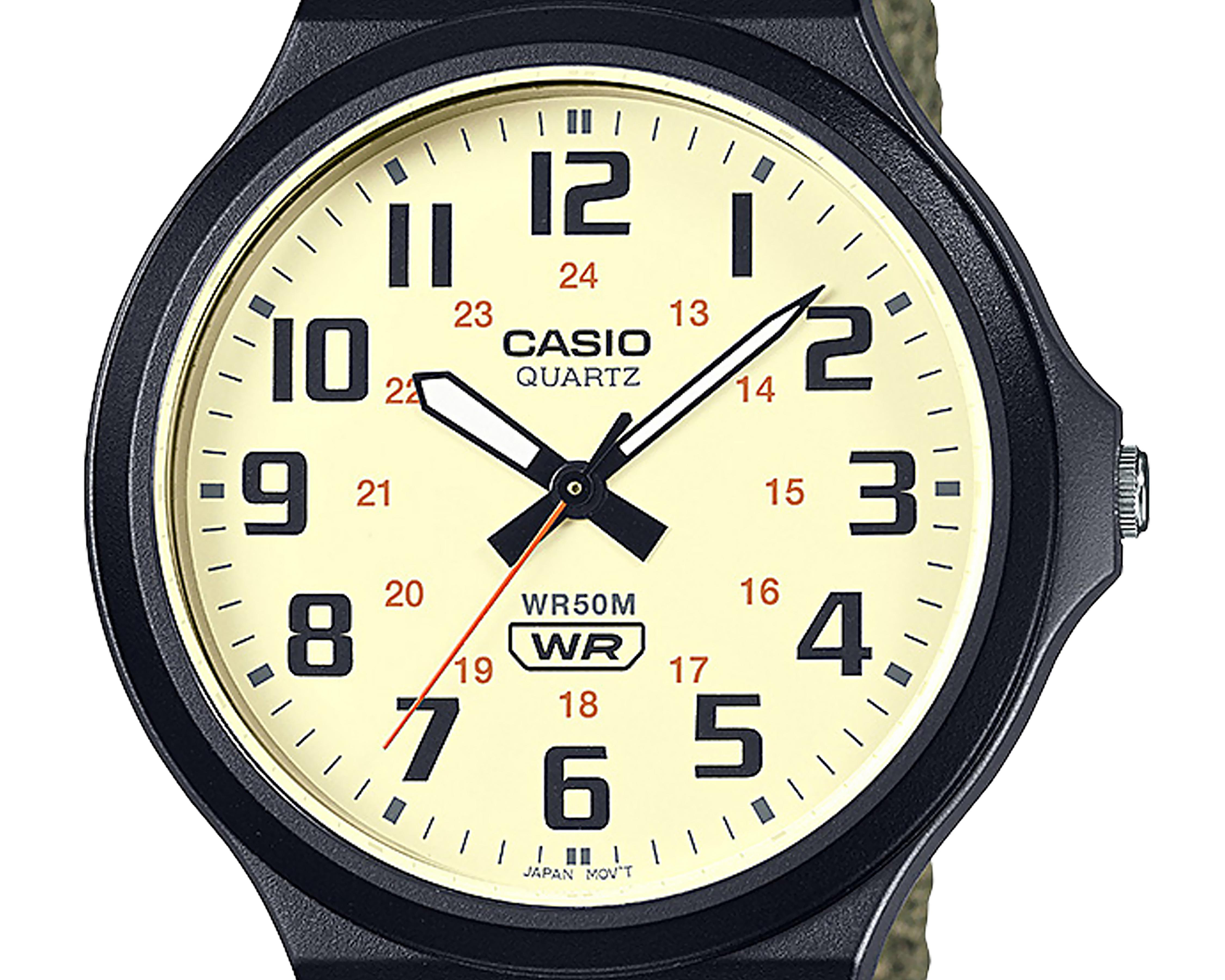 Foto 4 pulgar | Reloj Casio MW-240B-3BVCF Café-Verde