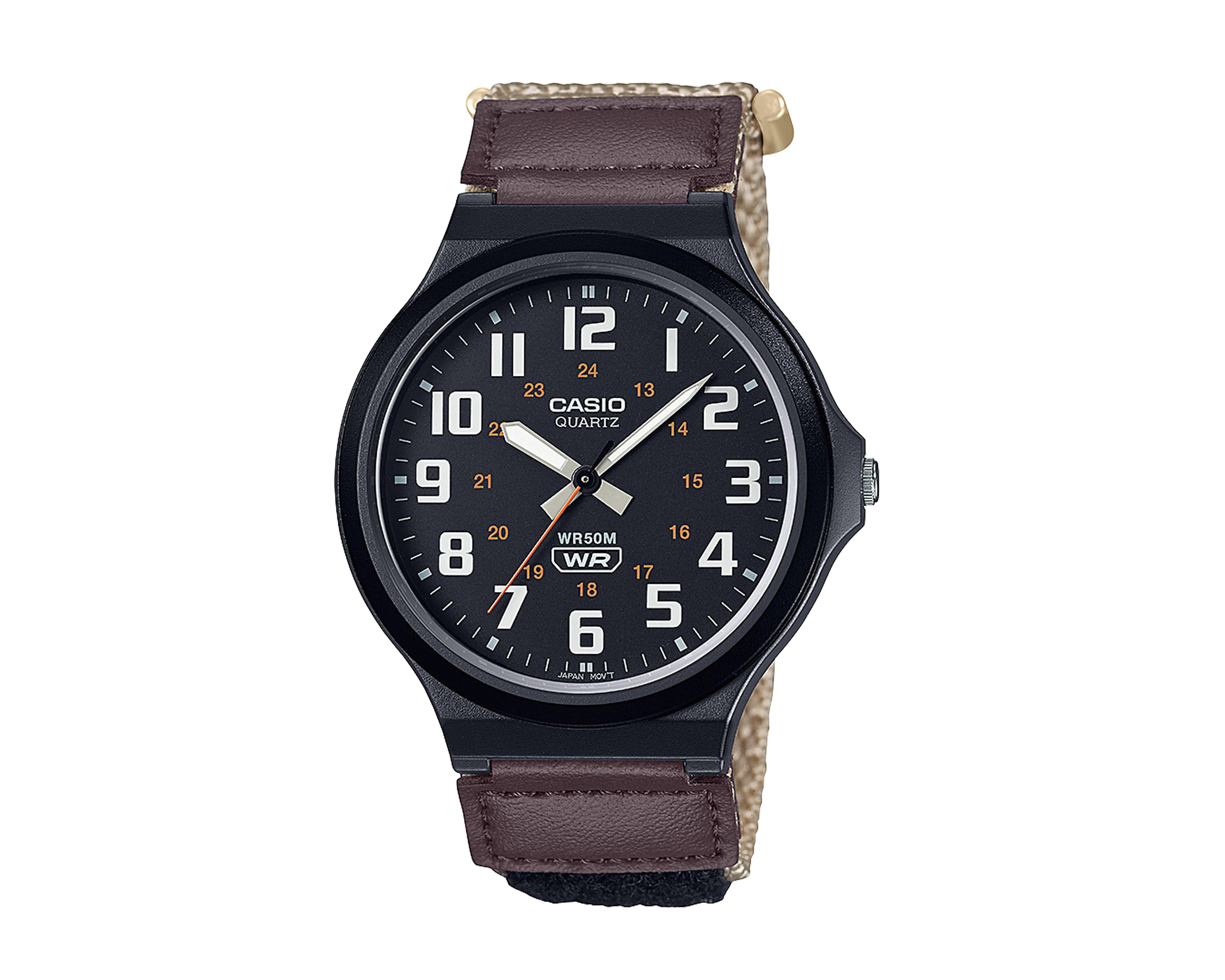 Reloj Casio MW-240B-5BVCF Café-Dorado $849