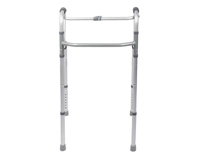 Foto 4 | Andadera de Aluminio para Adulto Fisiocare Plegable 8 Niveles de Altura Plateada