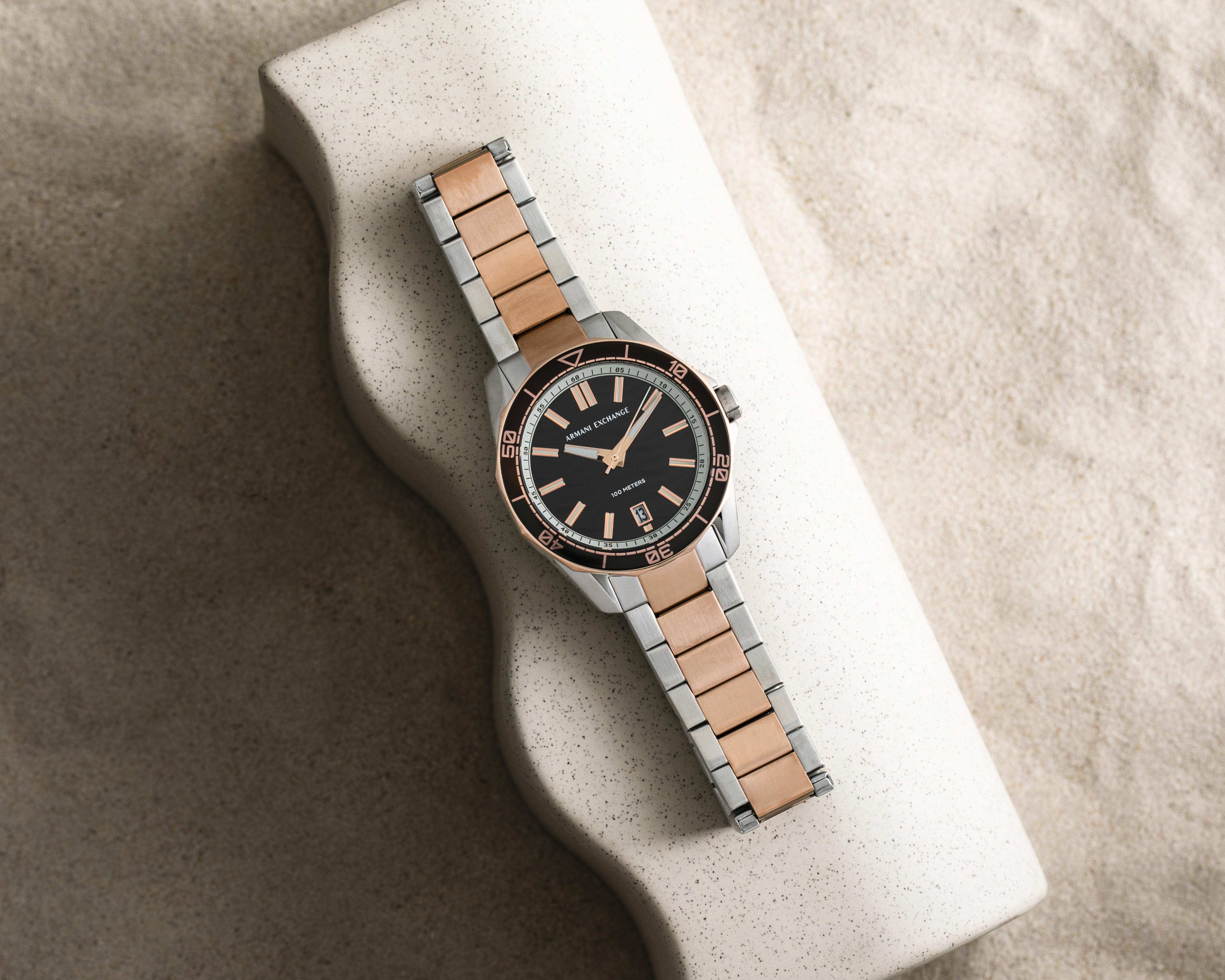 Foto 9 pulgar | Reloj Armani Exchange AX1962 Oro Rosa/Plateado