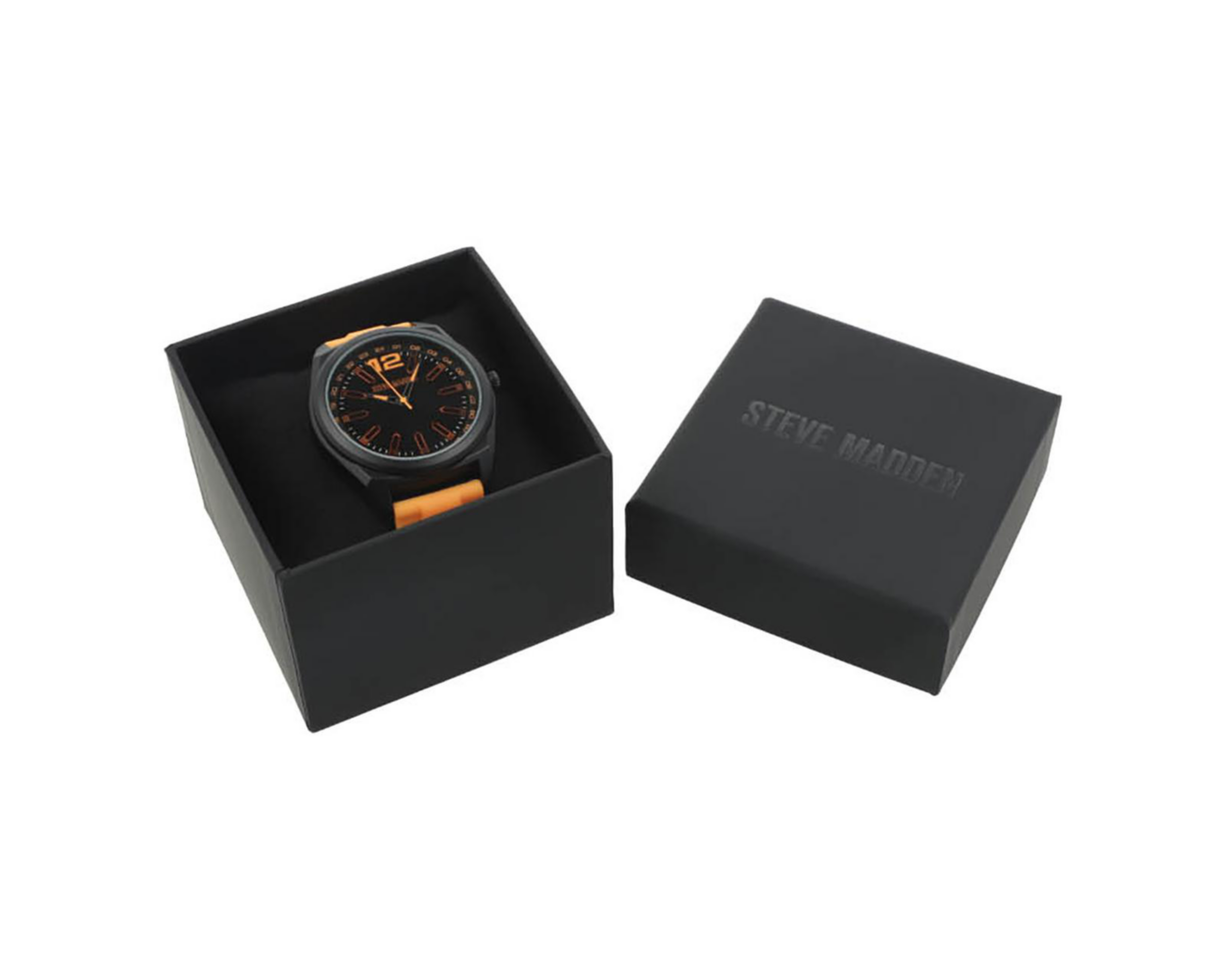 Foto 5 pulgar | Reloj para Hombre Steve Madden SM9119ORBK Naranja