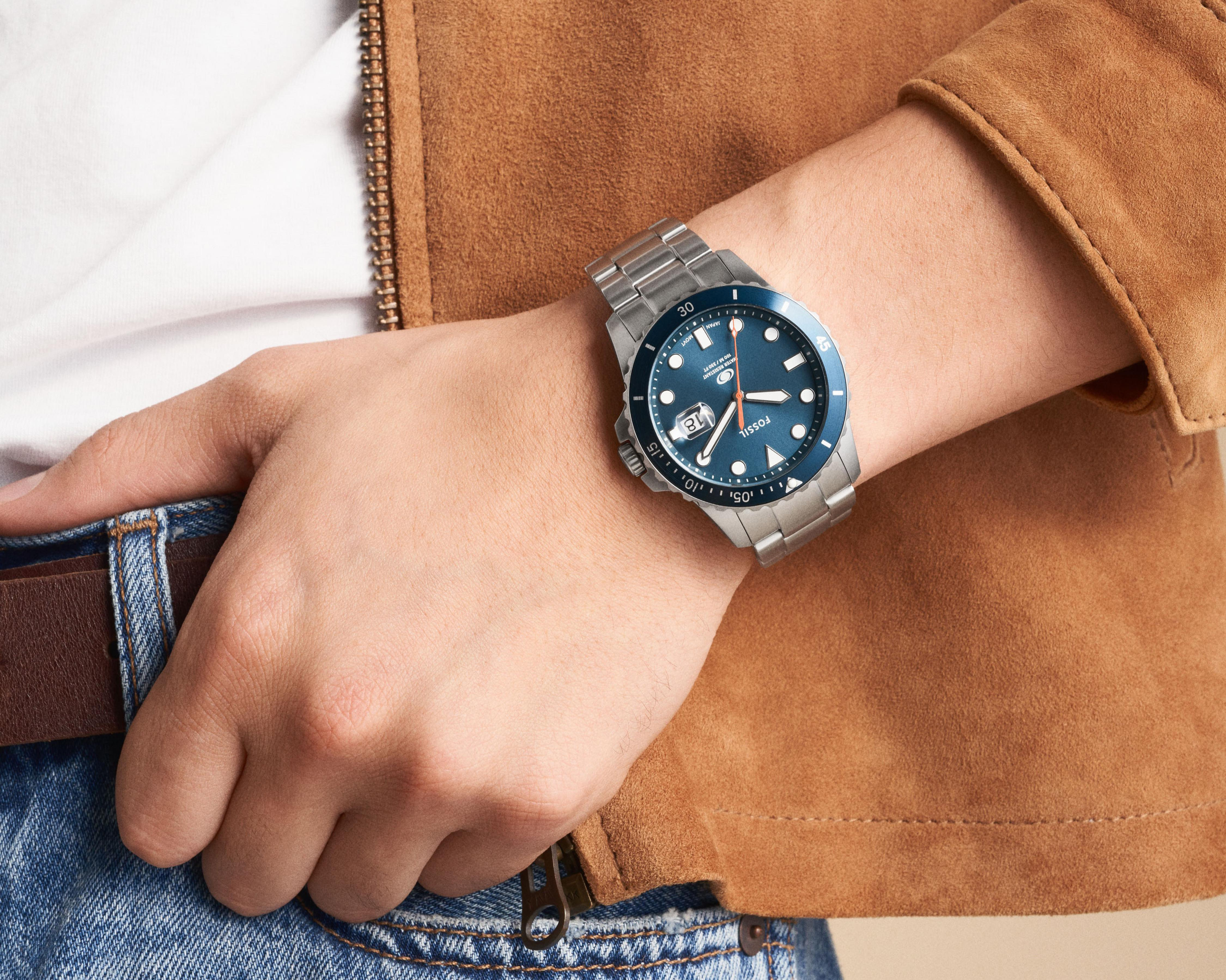Foto 5 pulgar | Reloj Fossil FS6050 Plateado