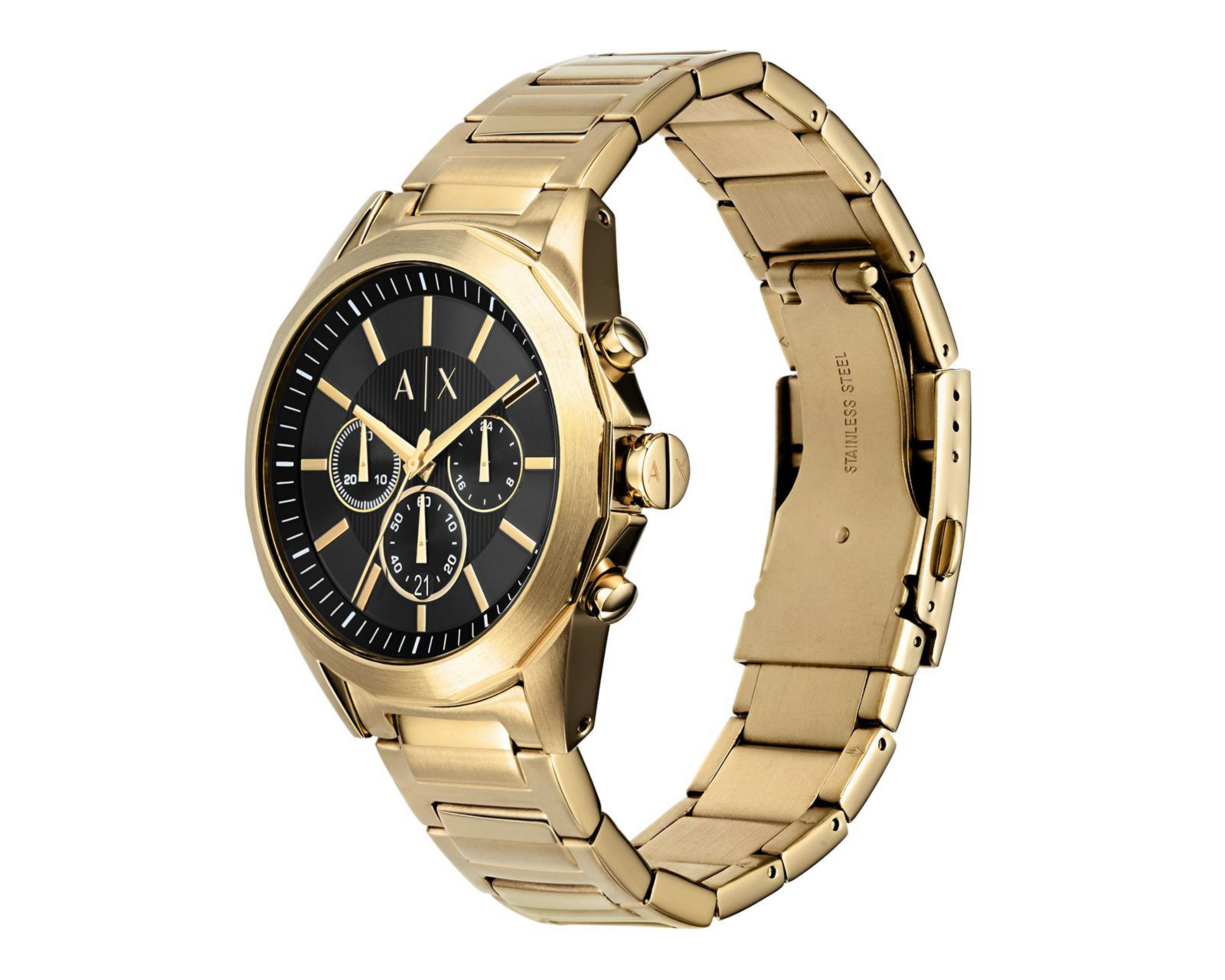 Foto 4 pulgar | Reloj para Hombre Armani Exchange Dorado AX2611