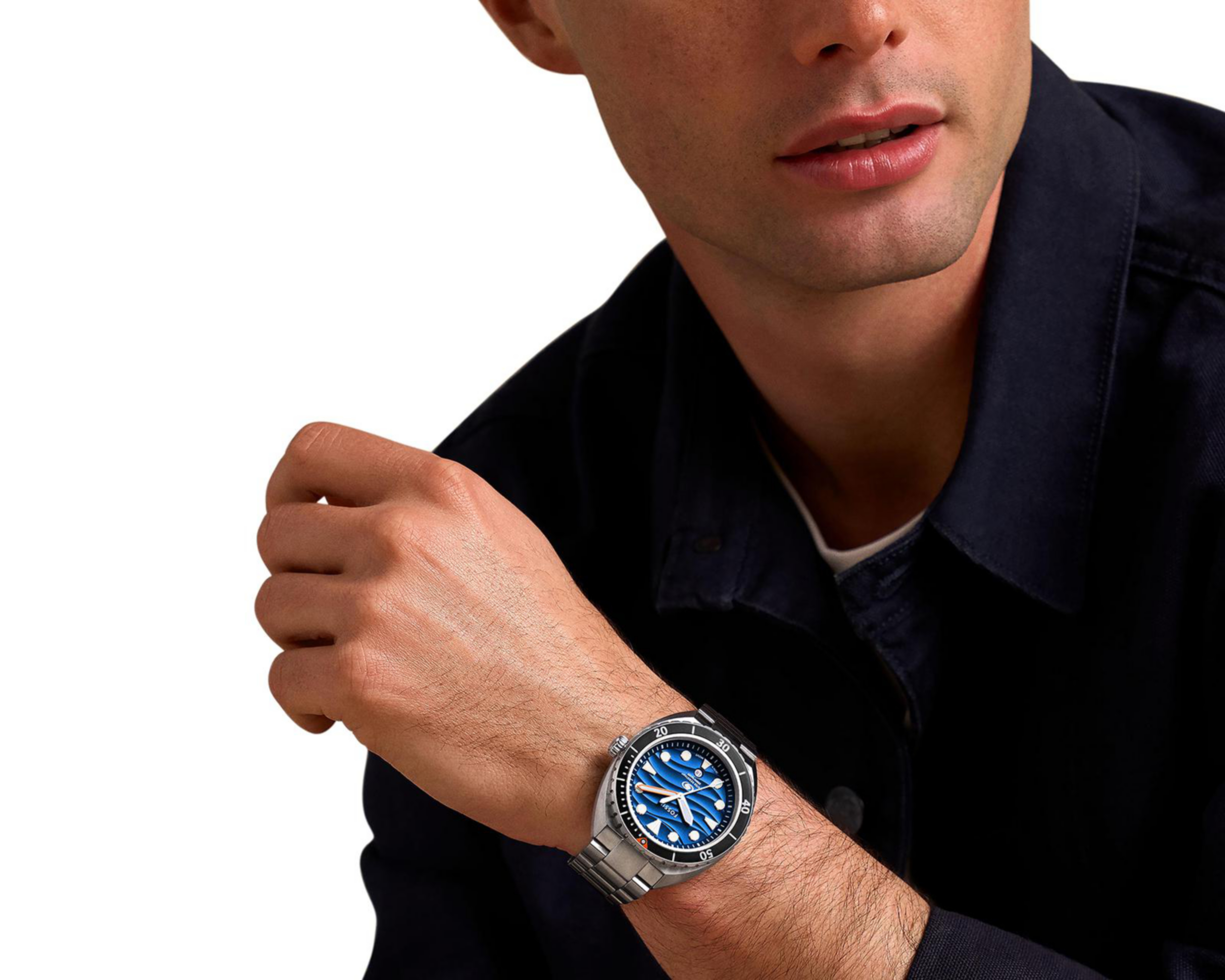 Foto 6 pulgar | Reloj para Hombre Fossil Plateado FS6064