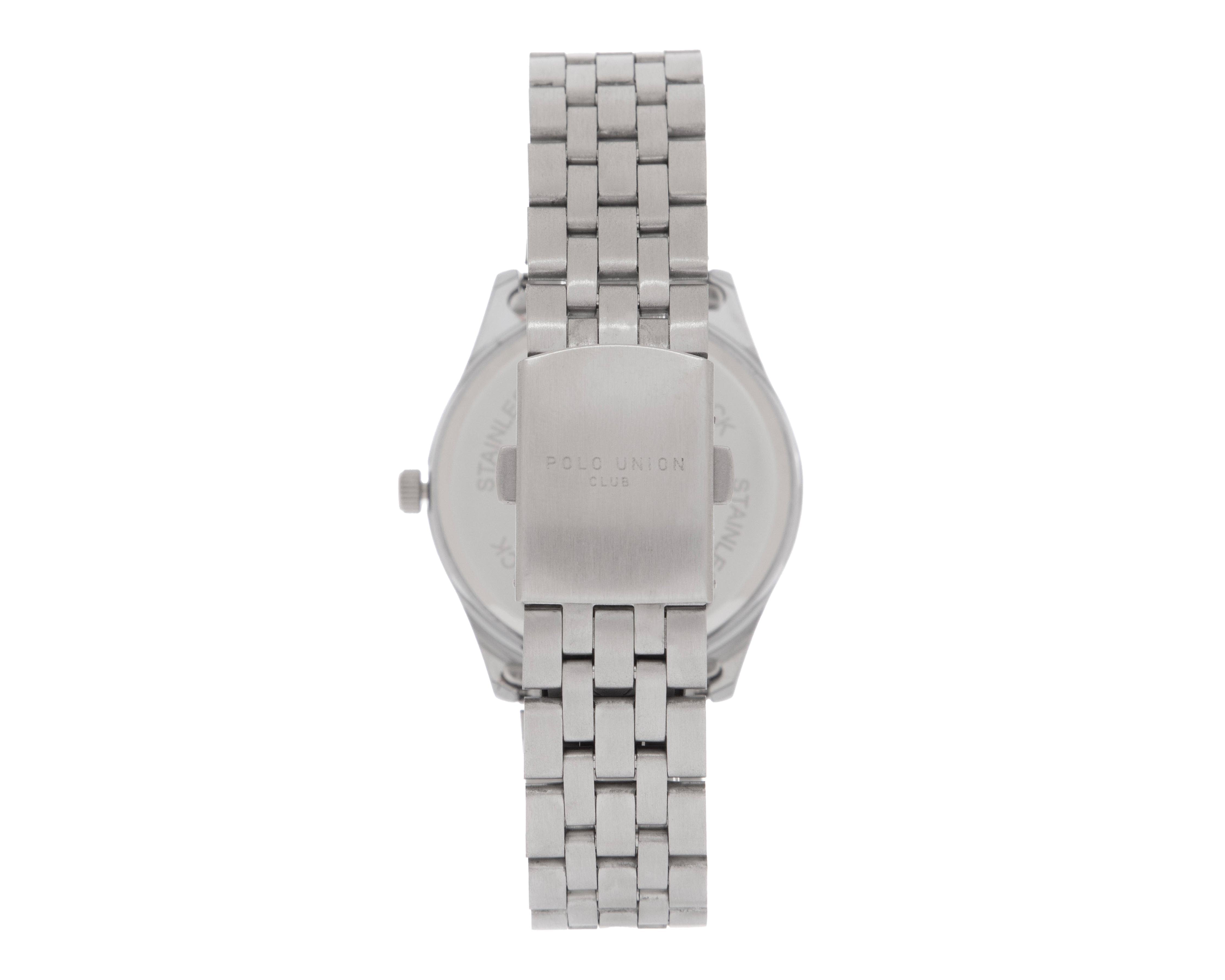 Foto 4 pulgar | Reloj Polo Union Club Unisex PUC-C-070-24 Plateado 2 Piezas