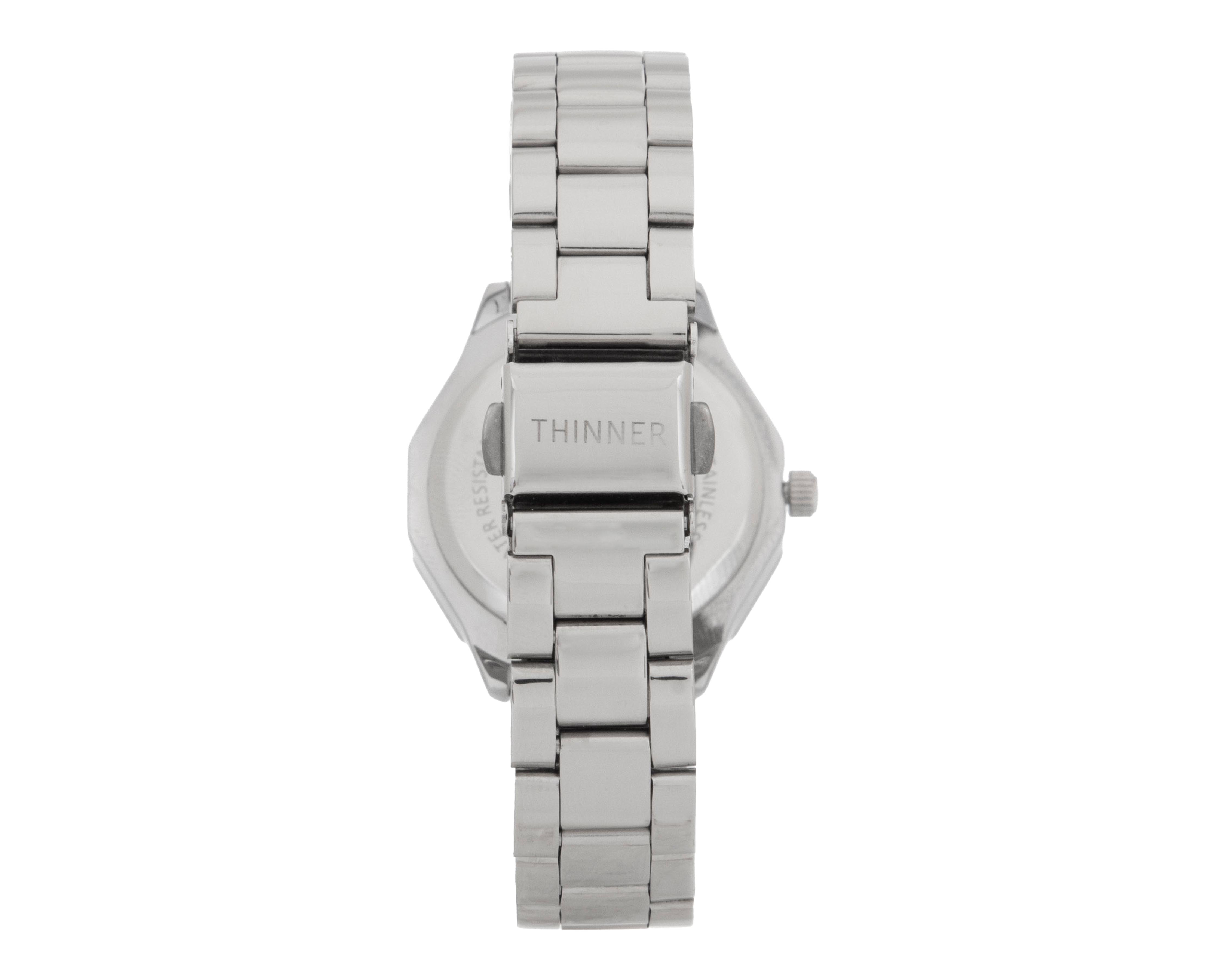 Foto 4 pulgar | Reloj para Mujer Thinner Plateado TNR-N0181-24