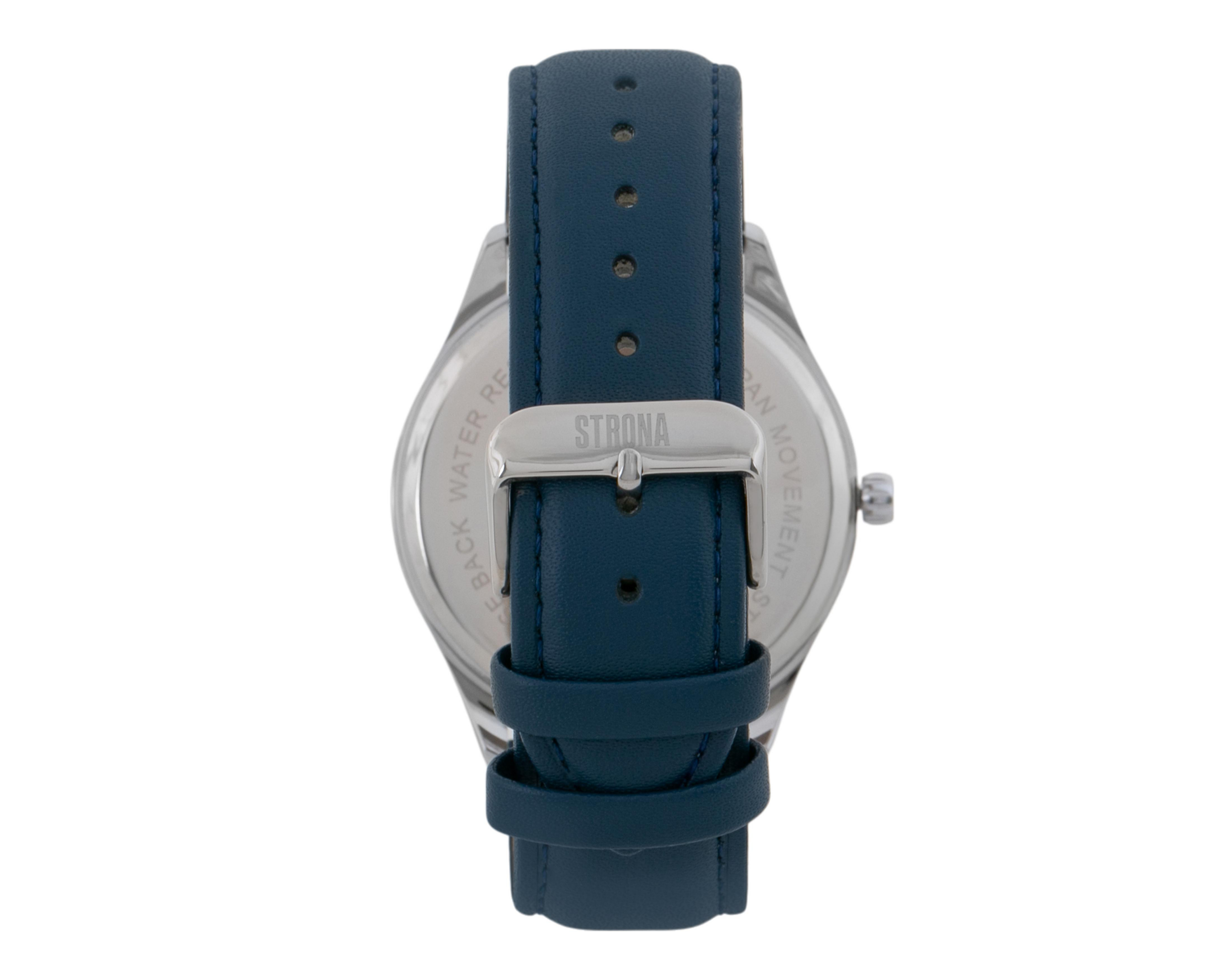 Foto 4 pulgar | Reloj para Hombre Strona Azul STN-23073-BLUE-24