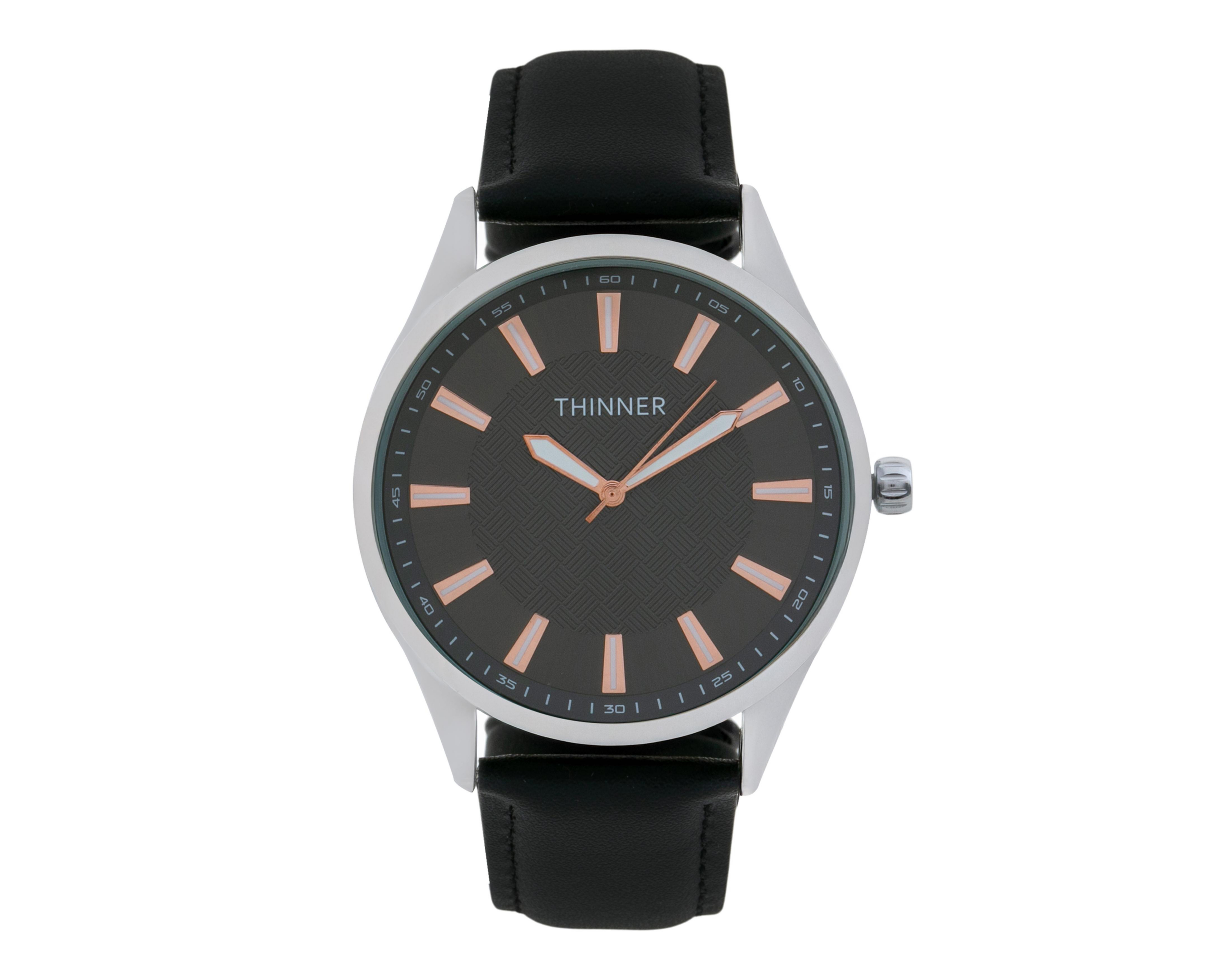 Foto 2 pulgar | Reloj para Hombre Thinner Negro TNR-23073