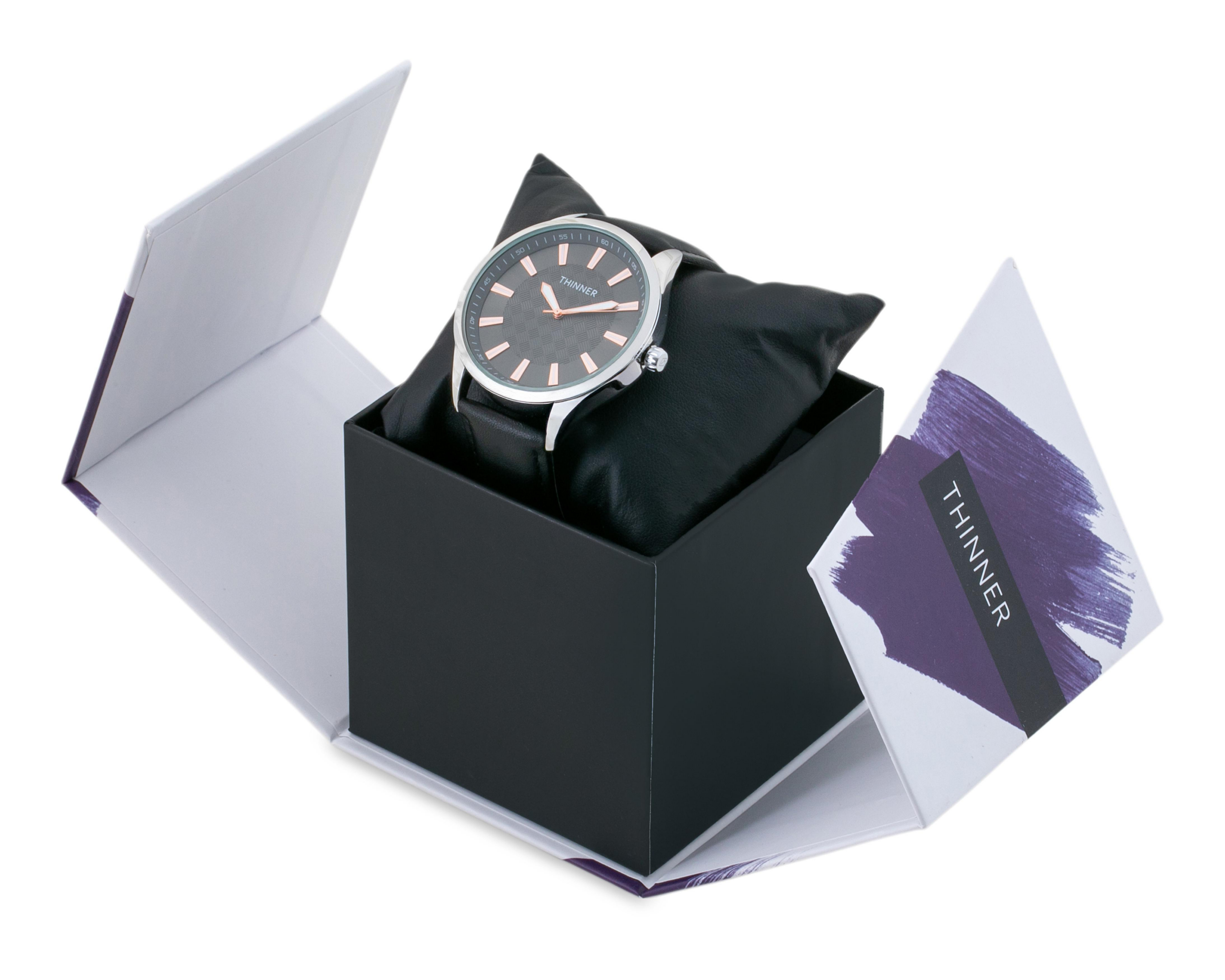 Foto 5 pulgar | Reloj para Hombre Thinner Negro TNR-23073