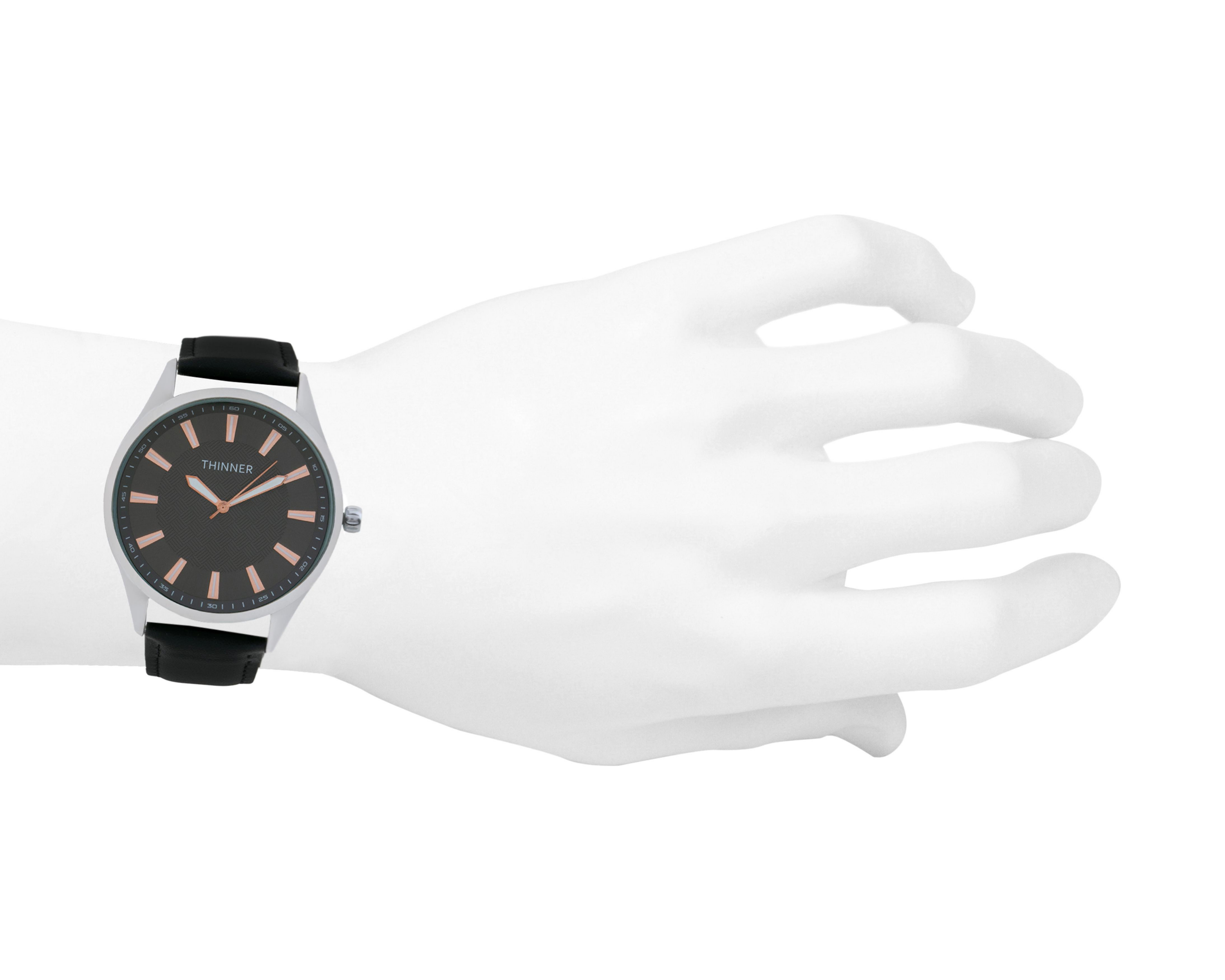 Foto 6 pulgar | Reloj para Hombre Thinner Negro TNR-23073