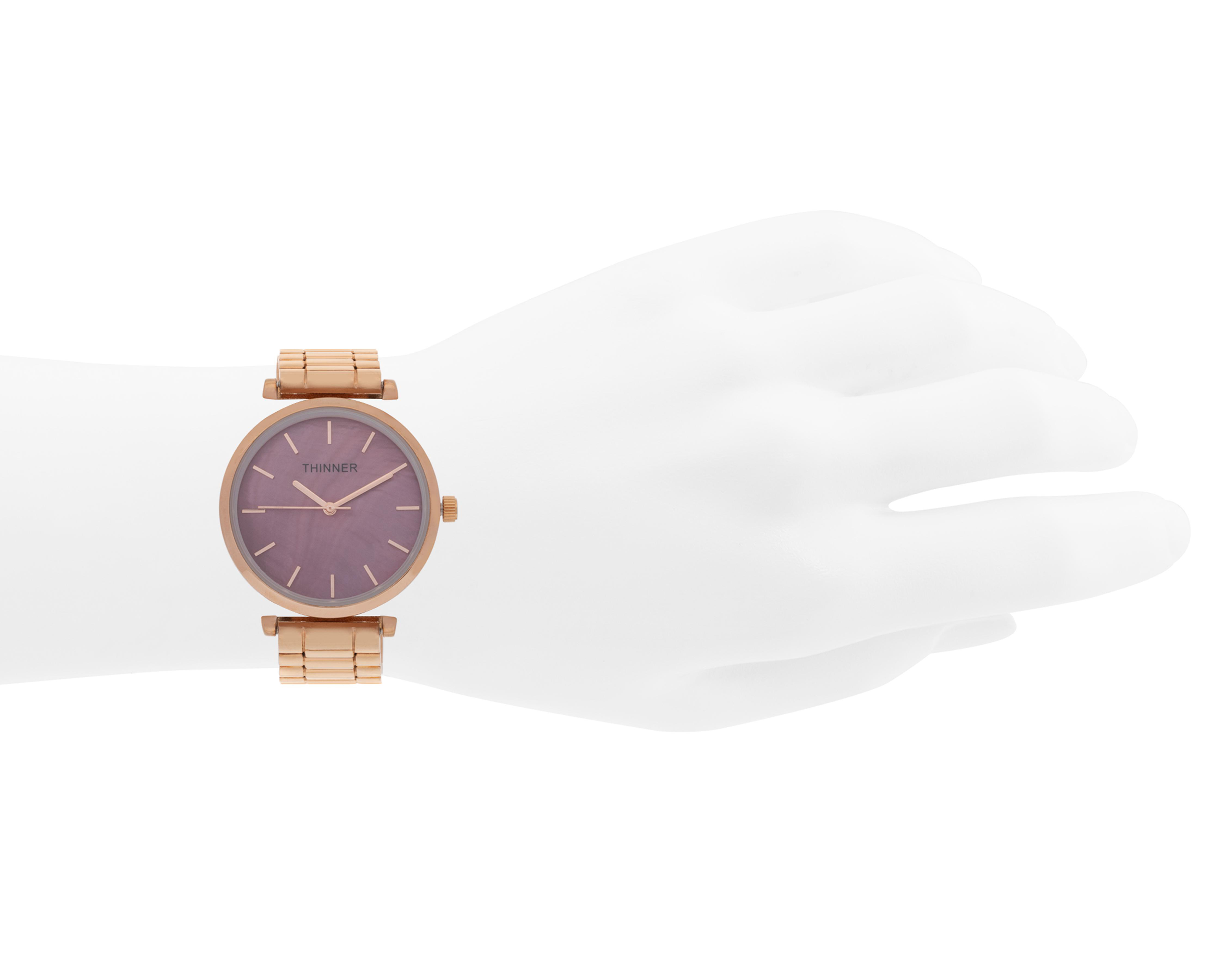 Foto 9 pulgar | Reloj para Mujer Thinner Dorado TNR-23063 con 3 Accesorios