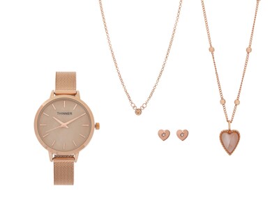 Foto 1 | Reloj para Mujer Thinner Rosa TNR-23063-PINK-24 con 3 Accesorios