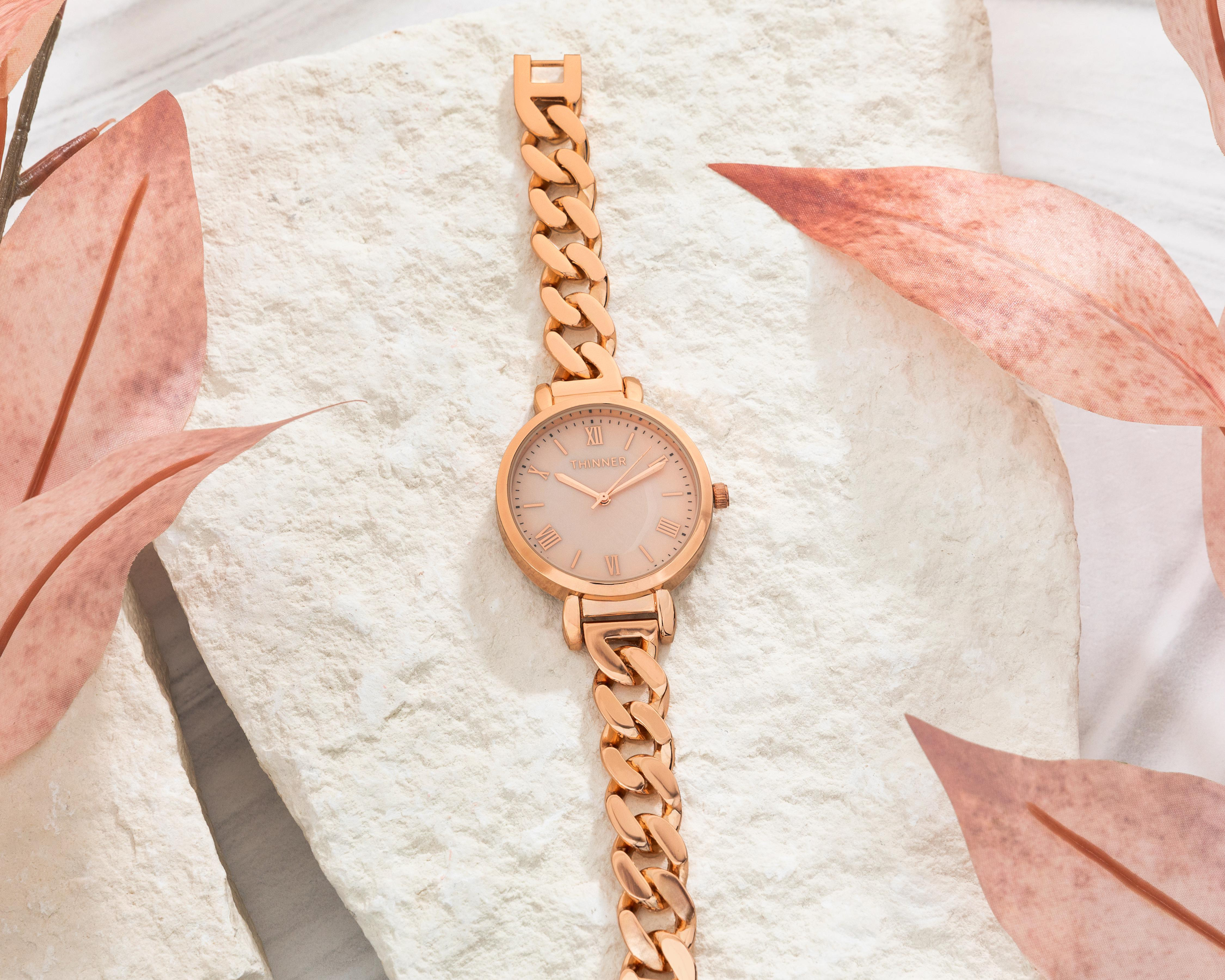 Foto 7 pulgar | Reloj para Mujer Thinner Oro Rosa TNR-D-TAH-24