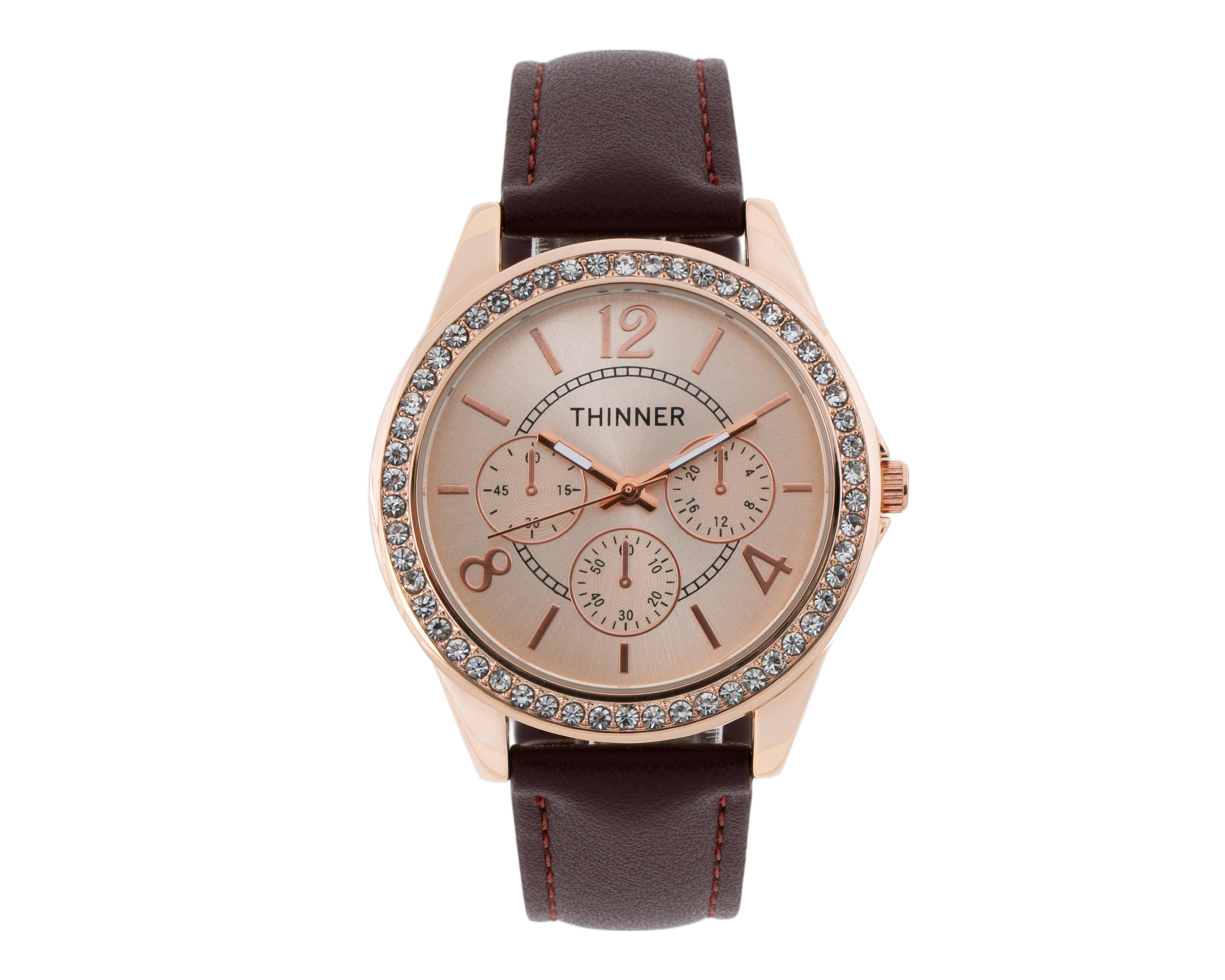 Reloj para Mujer Thinner Café TNR-D-131-24