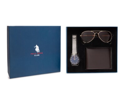 Foto 6 | Set de Reloj para Hombre Polo Union Club con Lentes y Cartera