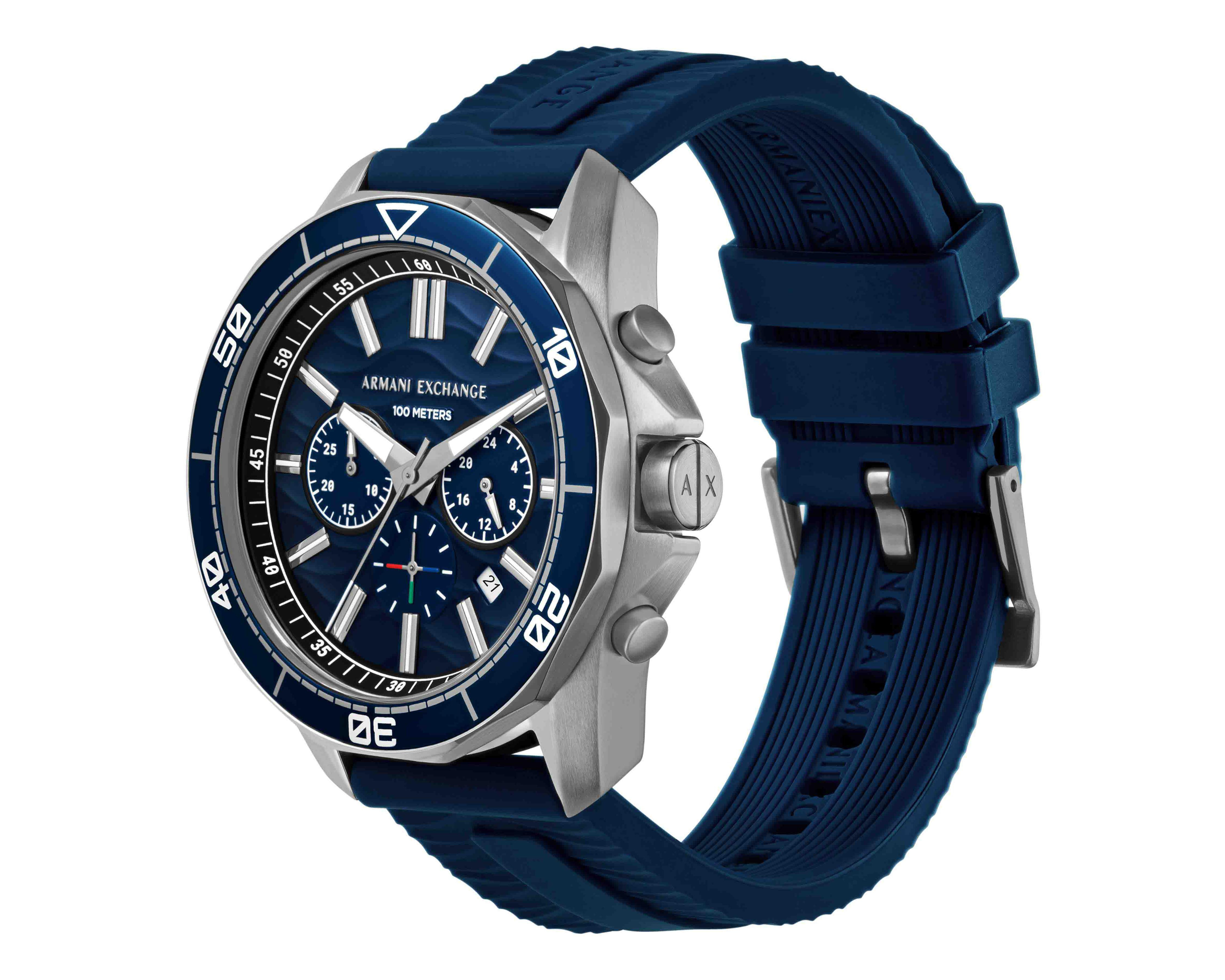 Foto 5 pulgar | Reloj para Hombre Armani Exchange Azul Ax1960